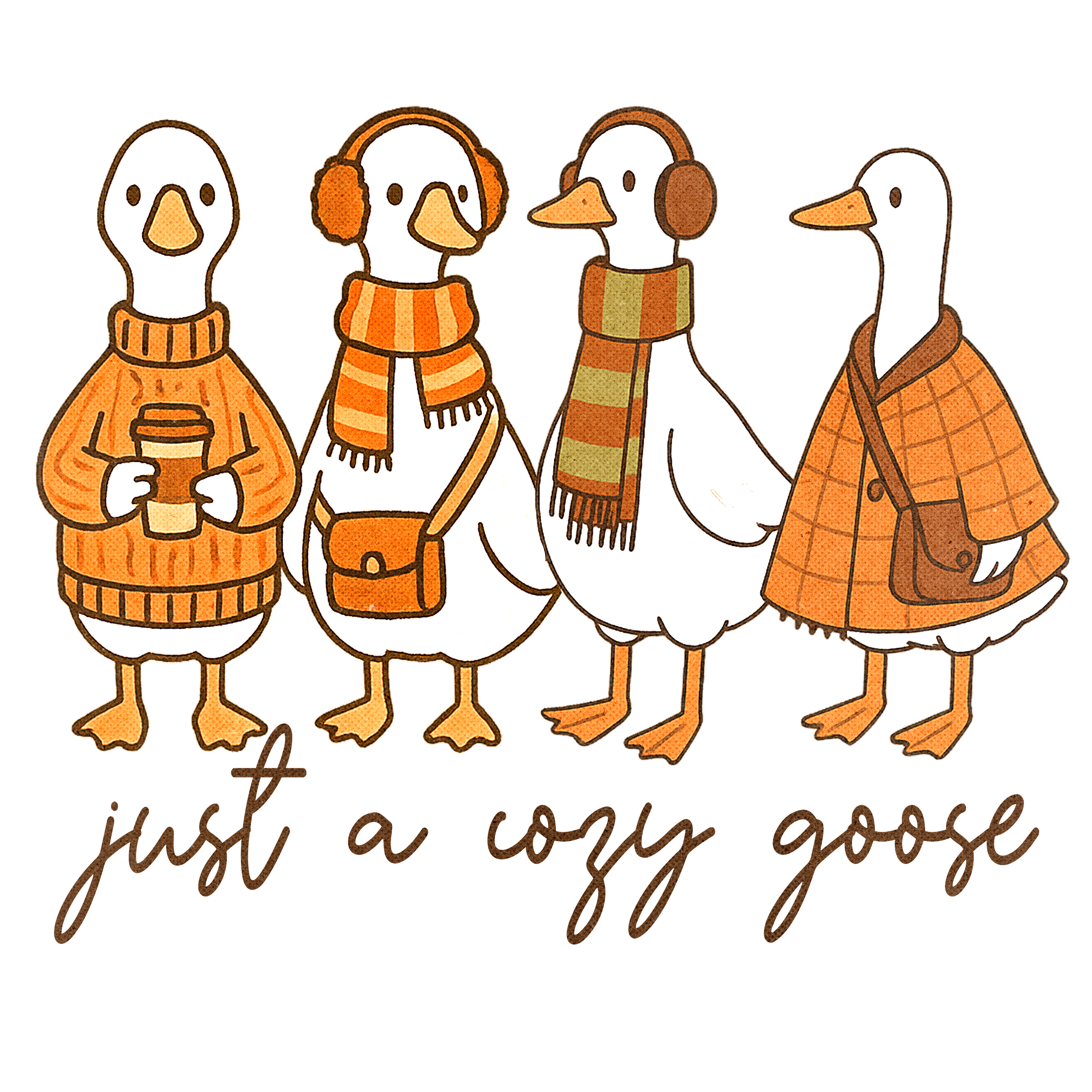 Cozy Autumn Goose Friends DTF Transfer