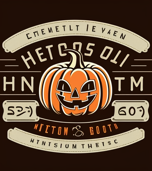 Retro Jack O Lantern Halloween Badge Emblem DTF Transfer