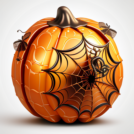 Spiderweb Pumpkin Halloween Decorative Art DTF Transfer