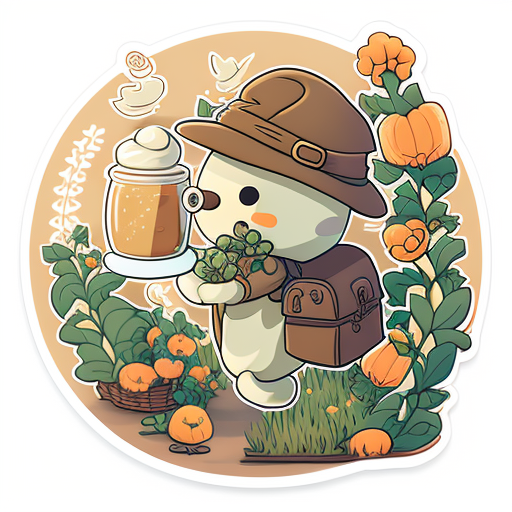 Cute Autumn Ghost Explorer Pumpkin Patch DTF Transfer