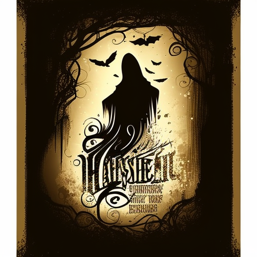 Gothic Shadow Figure Haunted Halloween DTF Transfer