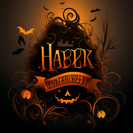 Elegant Halloween Typography With Pumpkins DTF Transfer