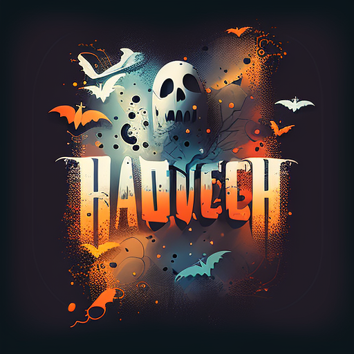 Haunted Ghost Typography Halloween DTF Transfer