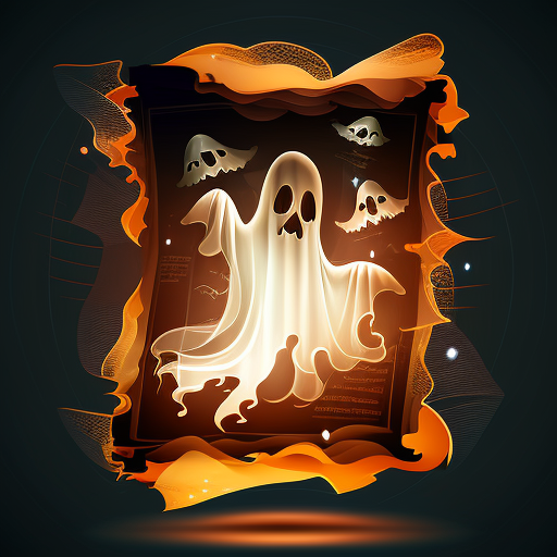 Glowing Ghost Portal Halloween Frame DTF Transfer