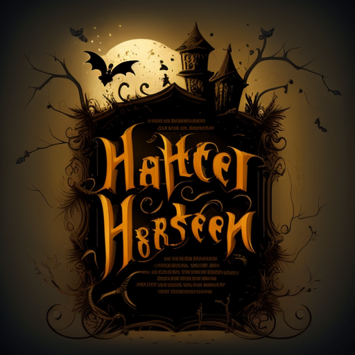 Gothic Haunted House Halloween Typography DTF Transfer