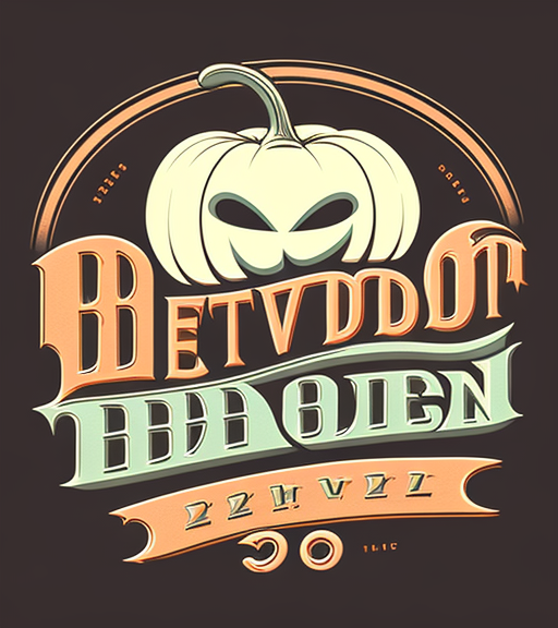 Vintage Halloween Pumpkin Typography DTF Transfer