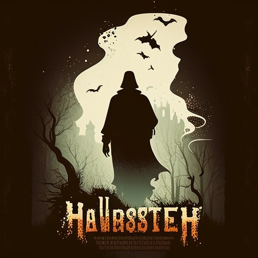 Dark Halloween Silhouette Figure Gothic DTF Transfer