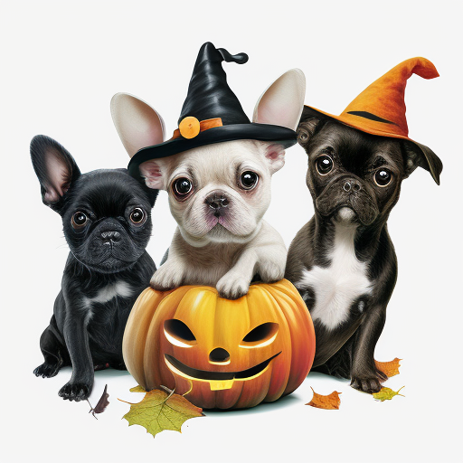 French Bulldog Halloween Costume Trio DTF Transfer
