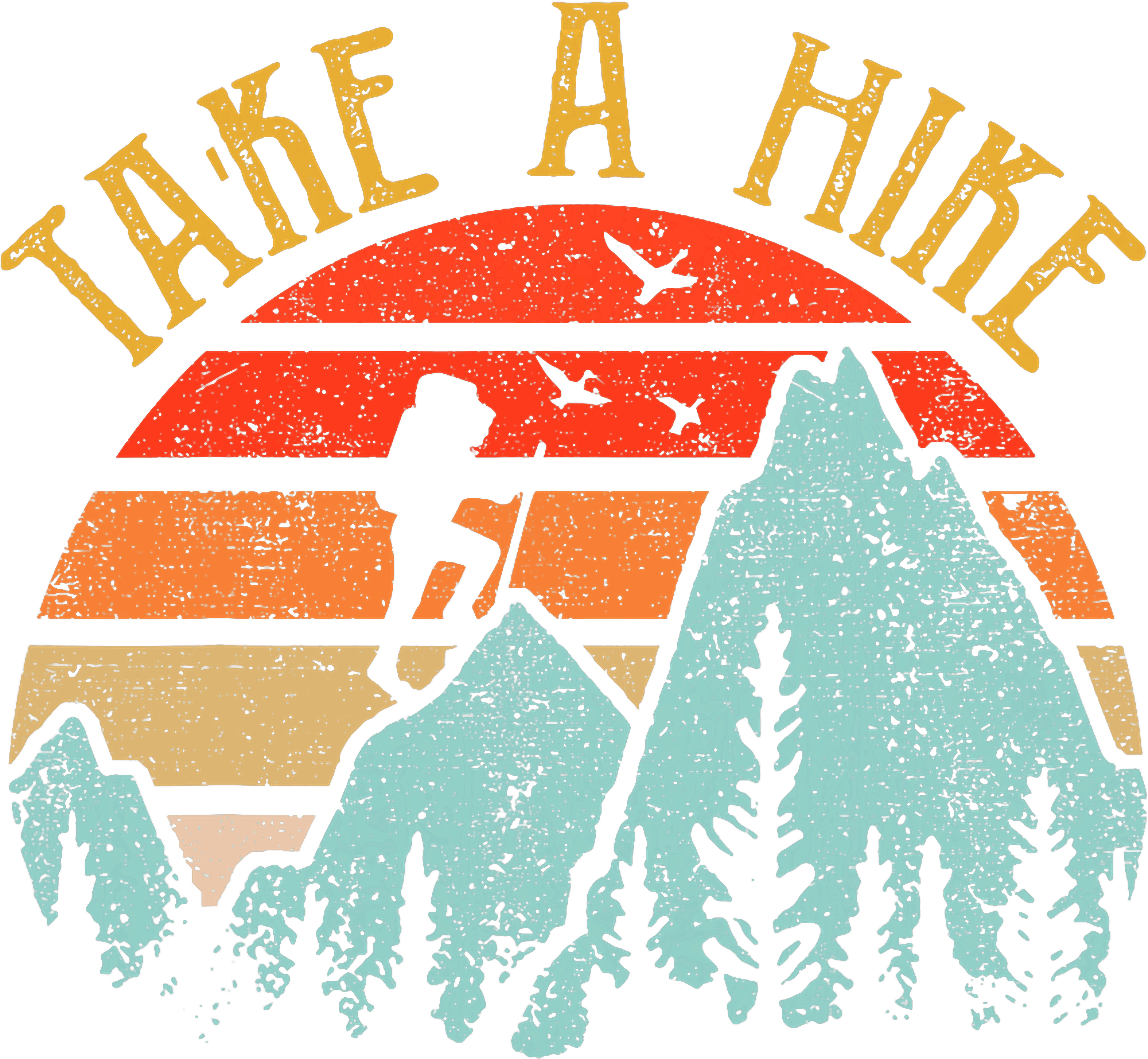 Take A Hike Vintage Hiking DTF Transfer