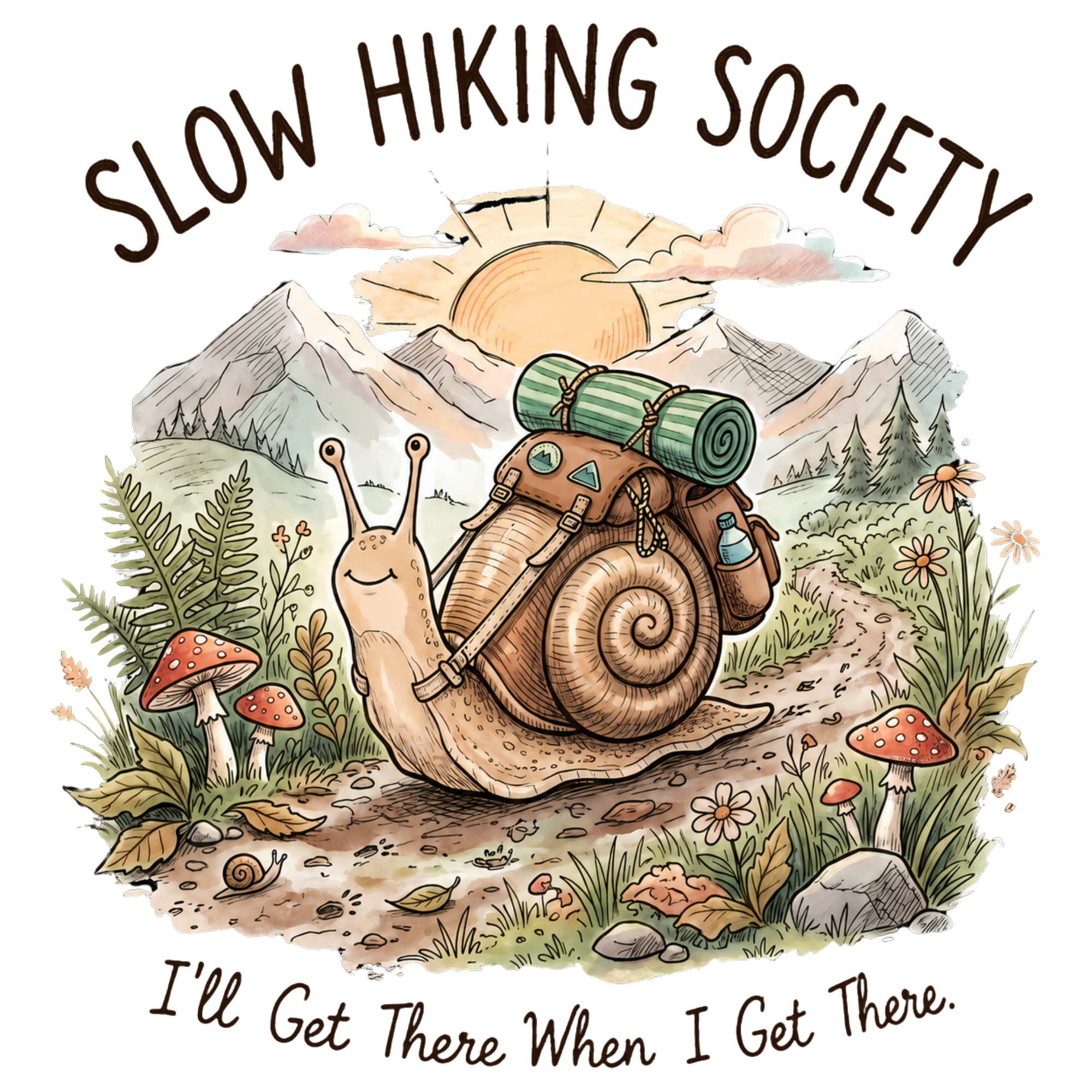 Slow Hiking Adventure DTF Transfer