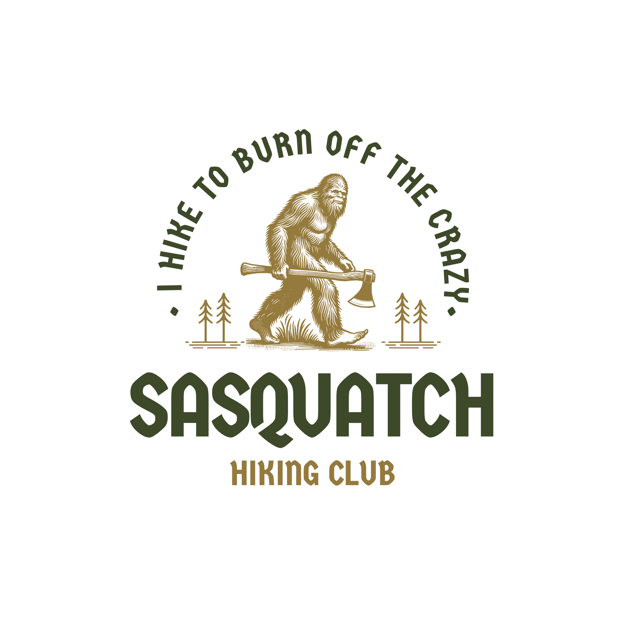 Sasquatch Hiking Club DTF Transfer