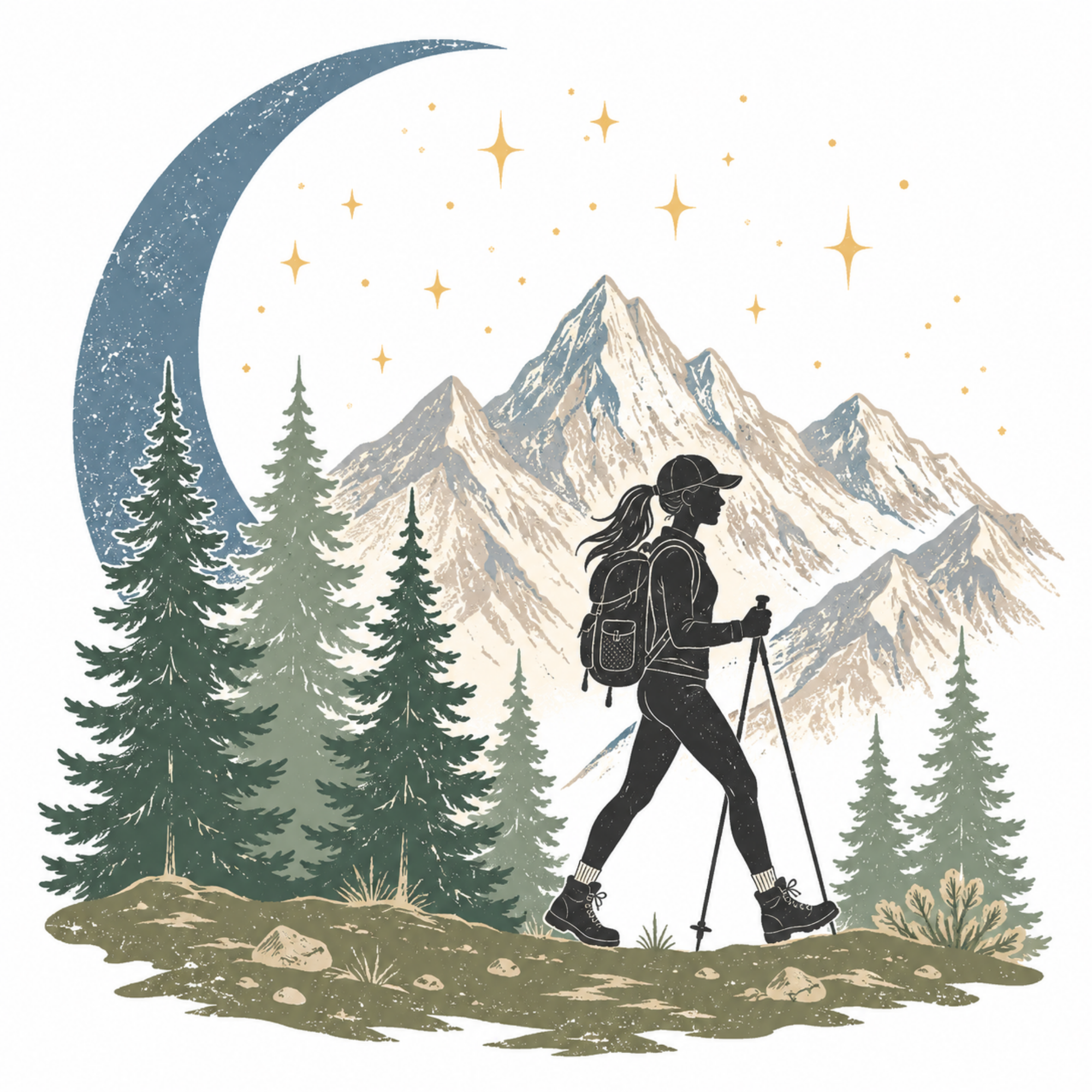 Mountain Hiking Adventure DTF Transfer