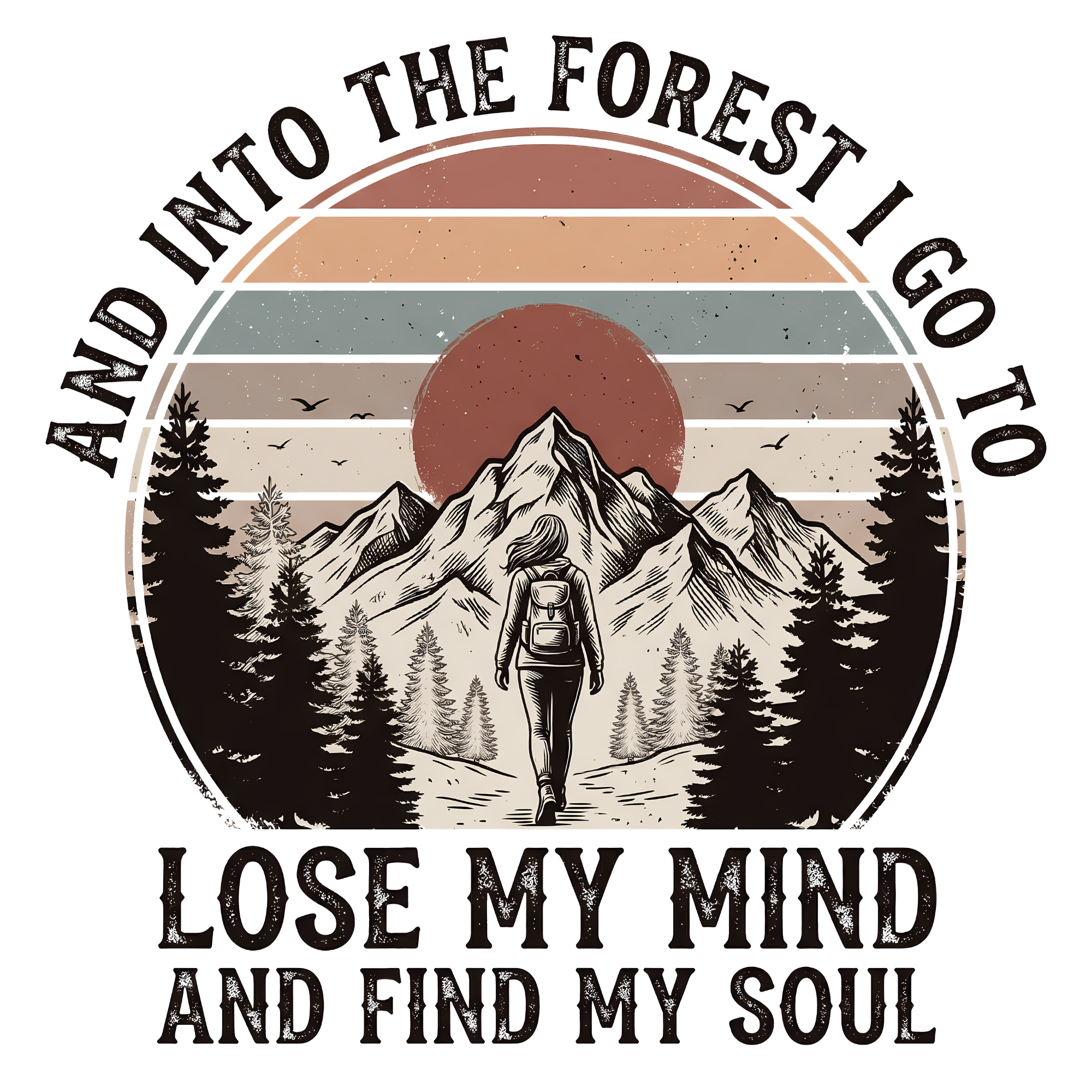 Forest Hiking Escape DTF Transfer