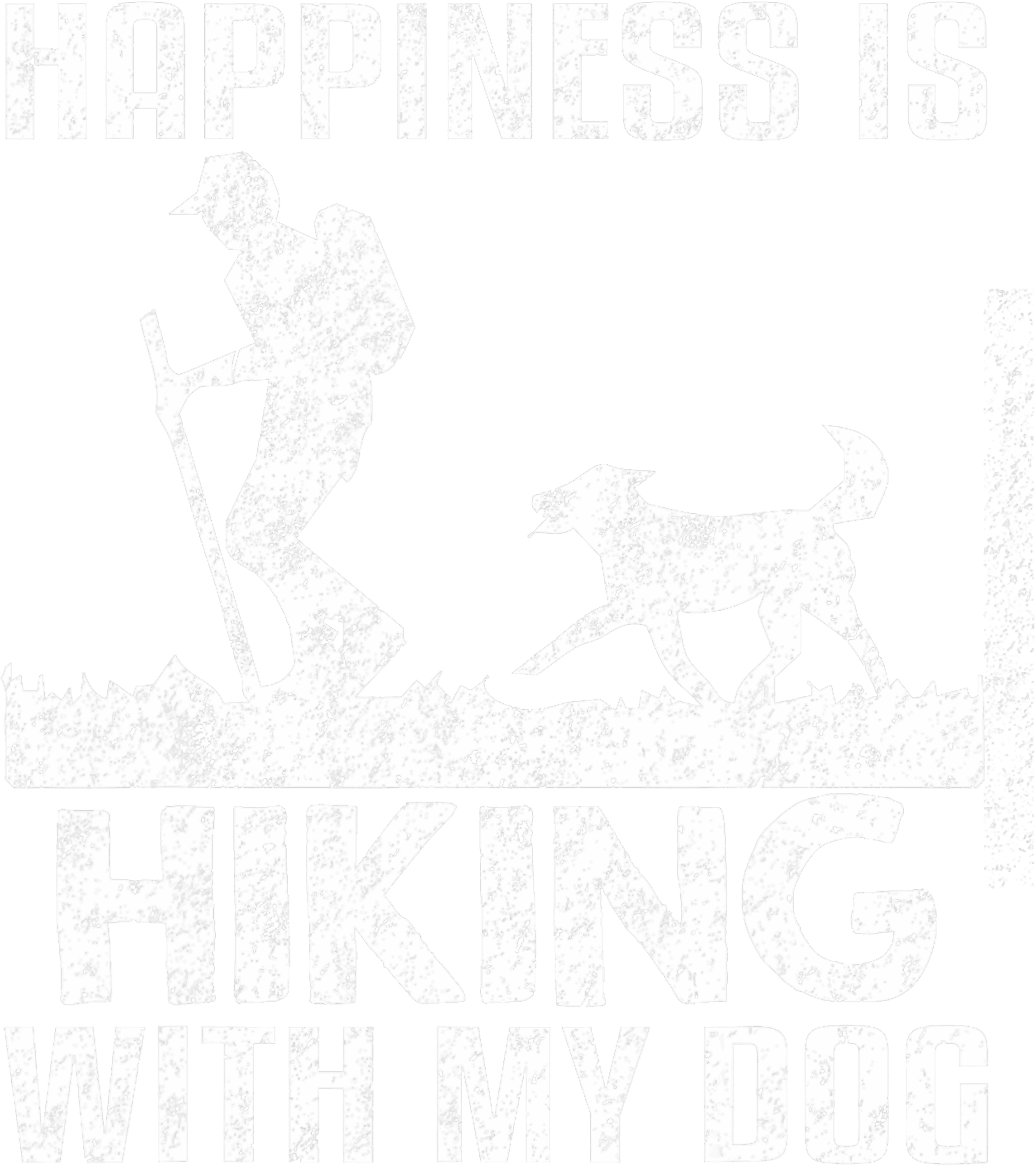 Happiness Is Hiking With My Dog DTF Transfer