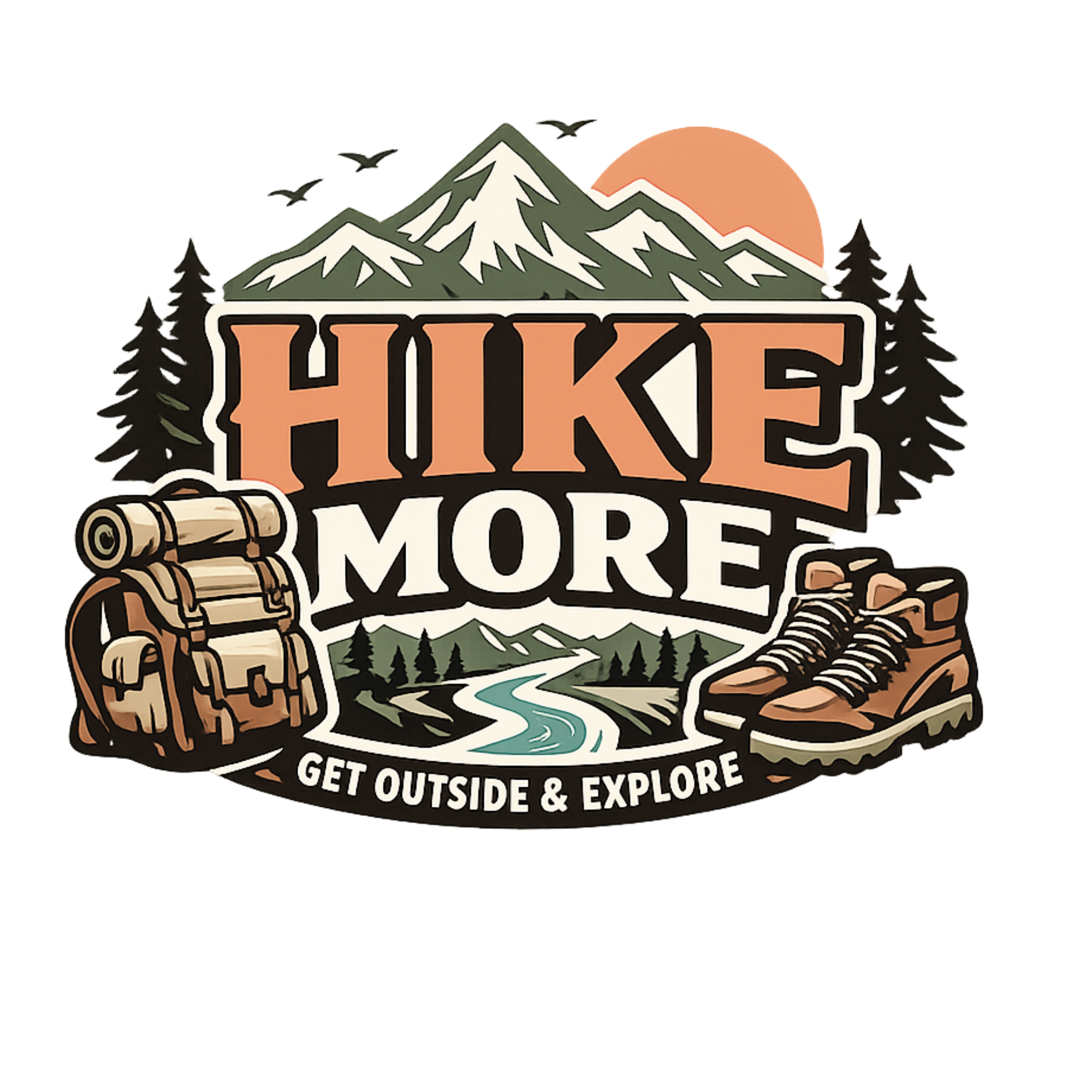 Hike More Explore Outdoors DTF Transfer
