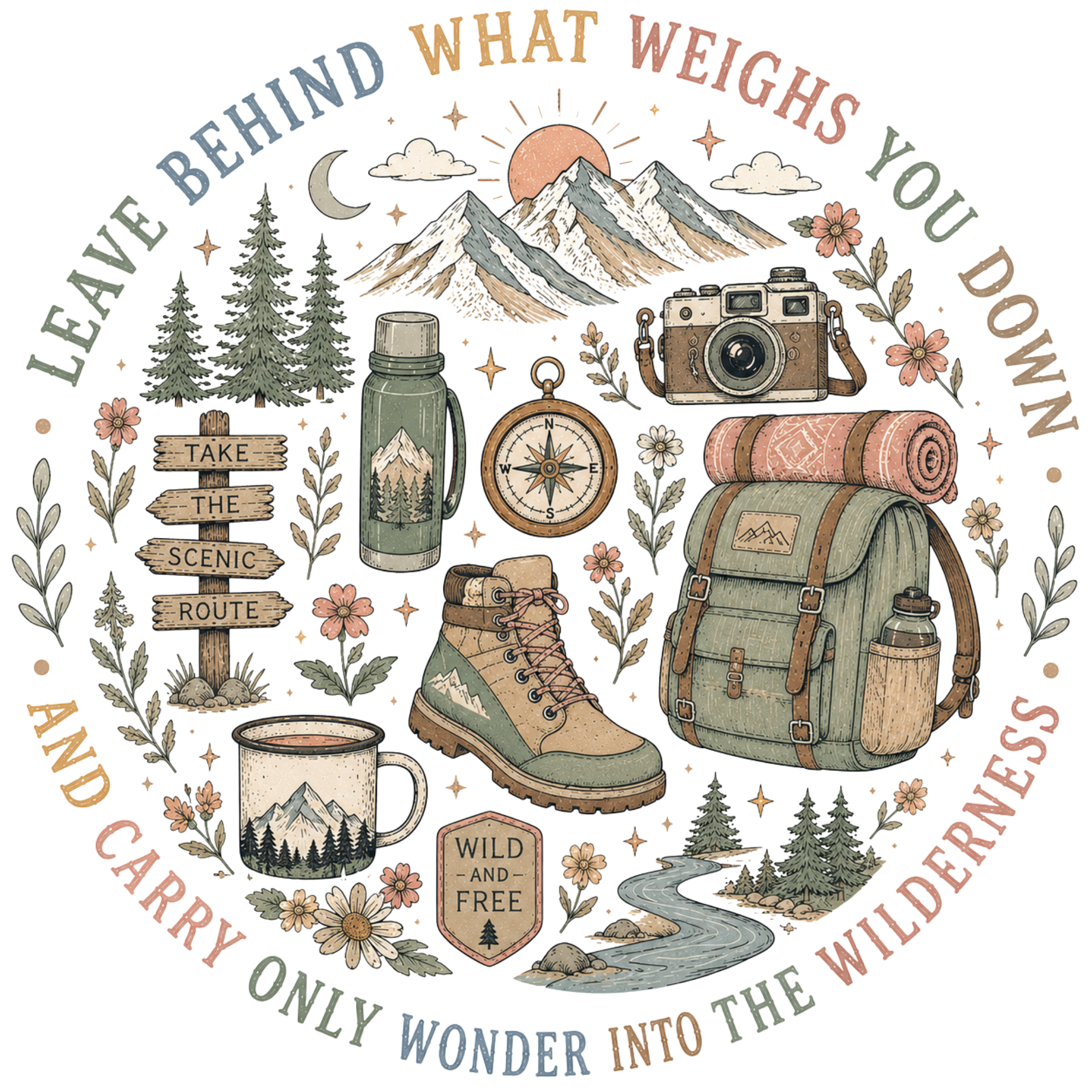 Scenic Wilderness Adventure DTF Transfer