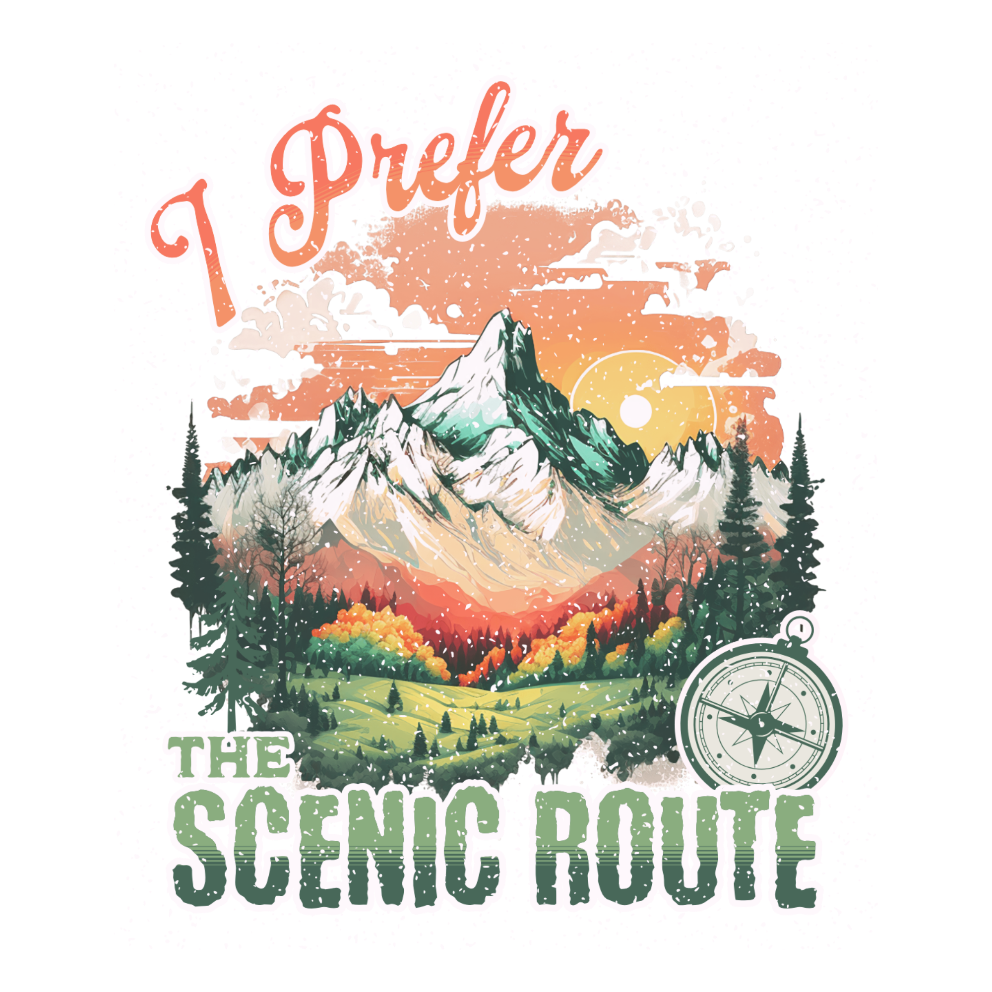 Scenic Mountain Route DTF Transfer