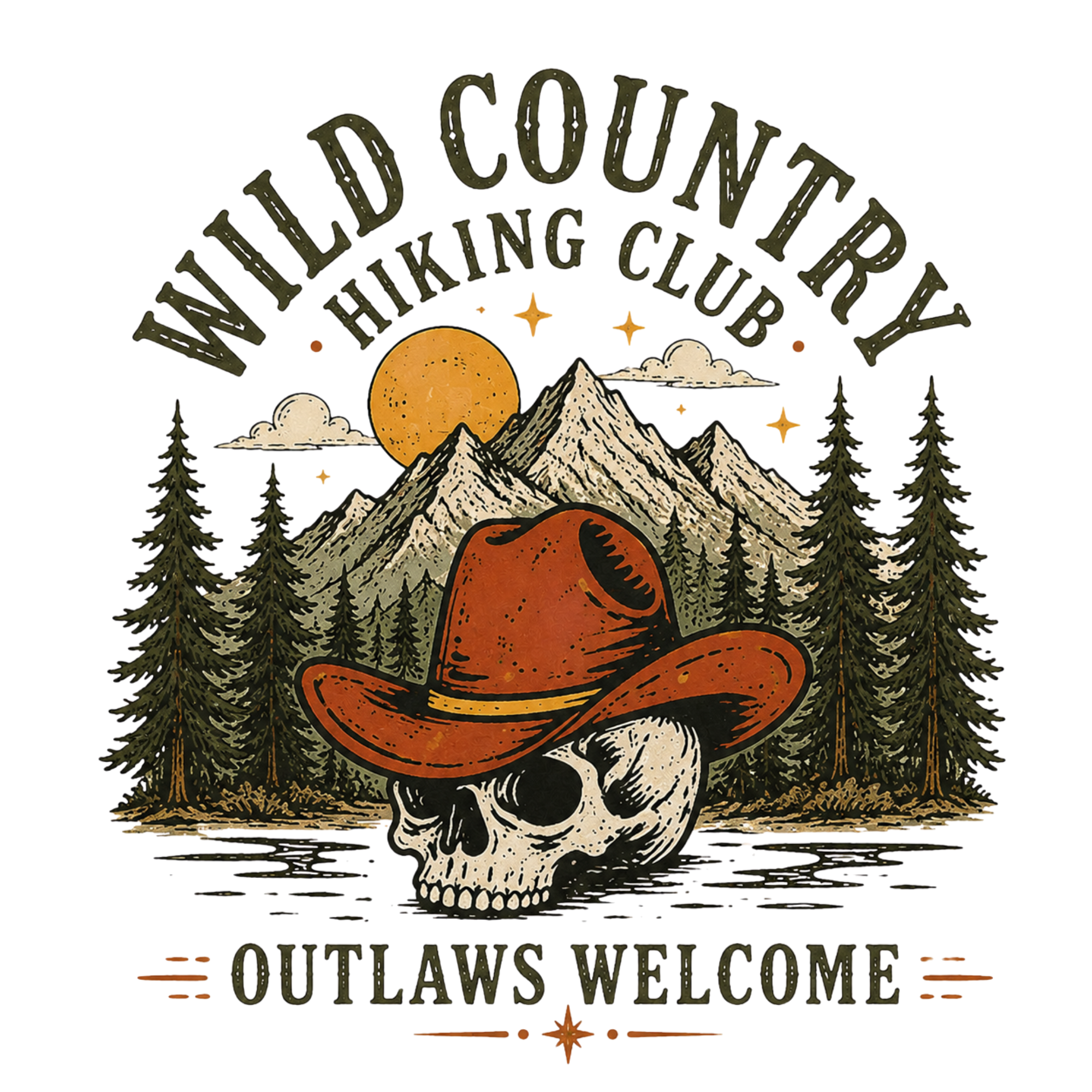 Wild Country Hiking Club DTF Transfer