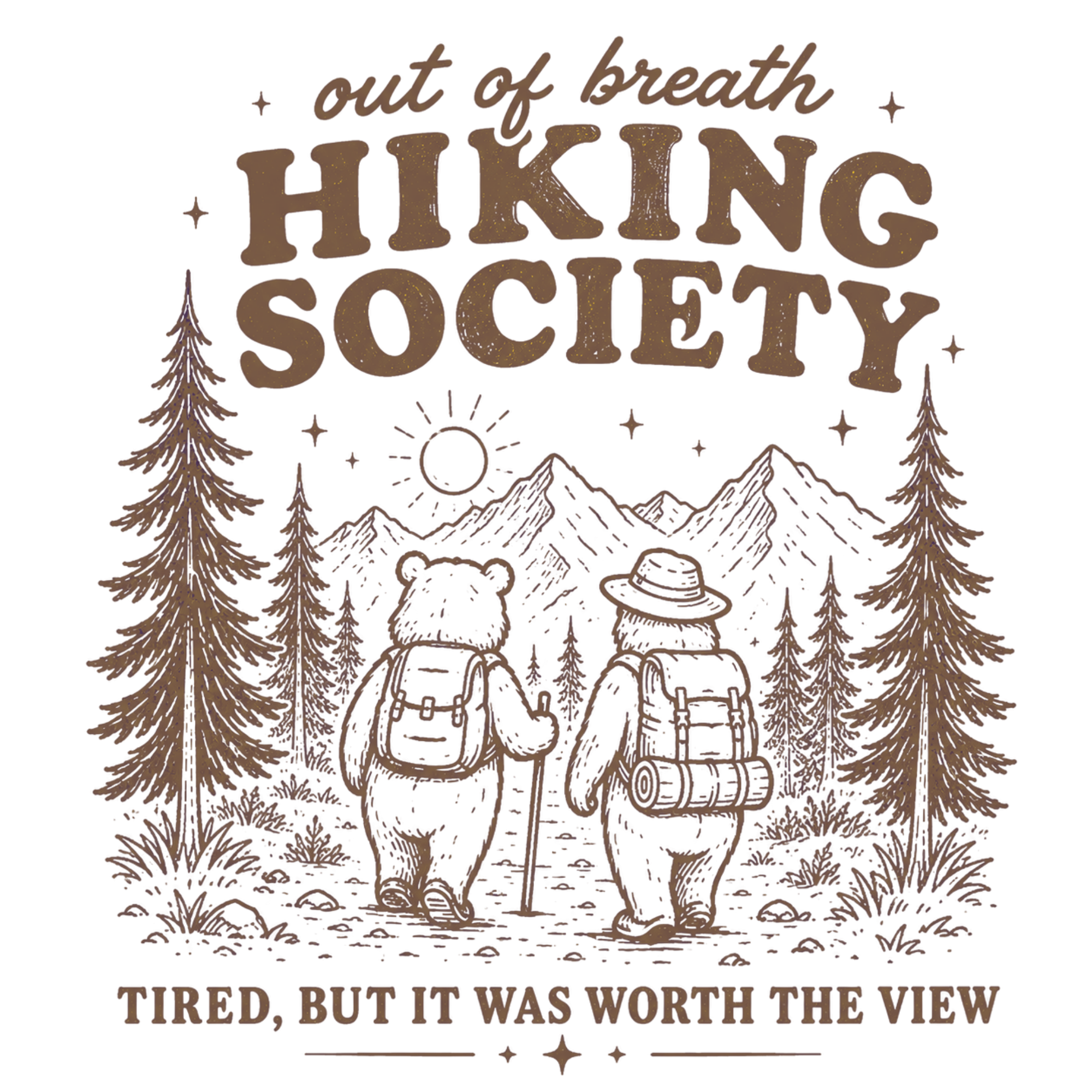 Hiking Society Wilderness Journey DTF Transfer