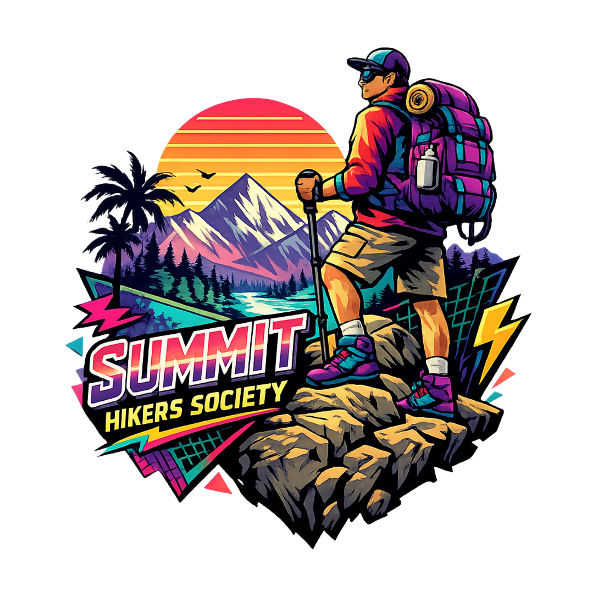 Mountain Summit Hiker DTF Transfer