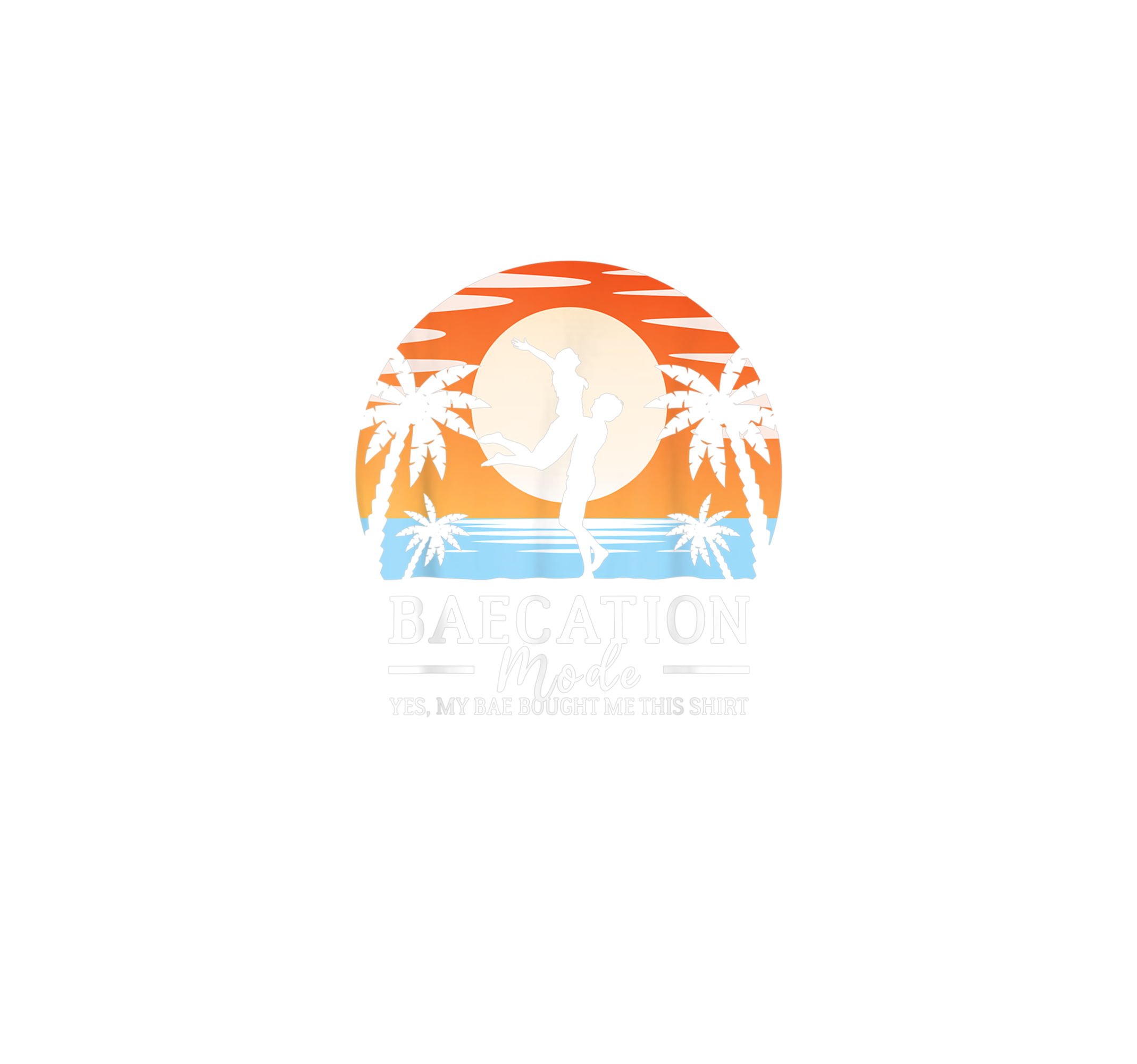 Sunset Baecation Mode DTF Transfer