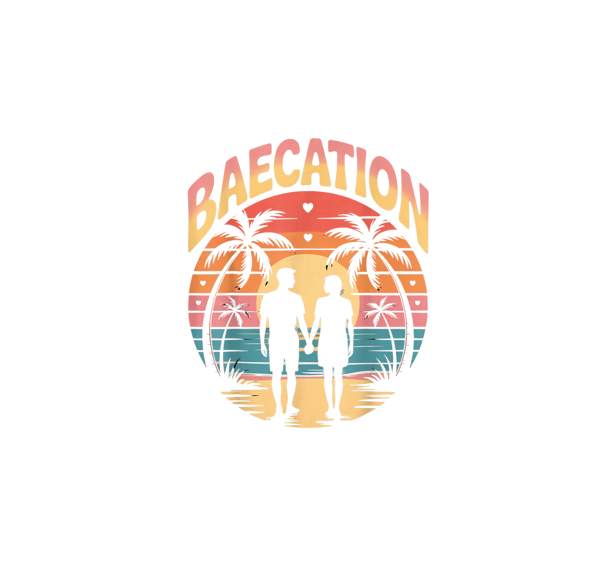 Romantic Beach Baecation DTF Transfer