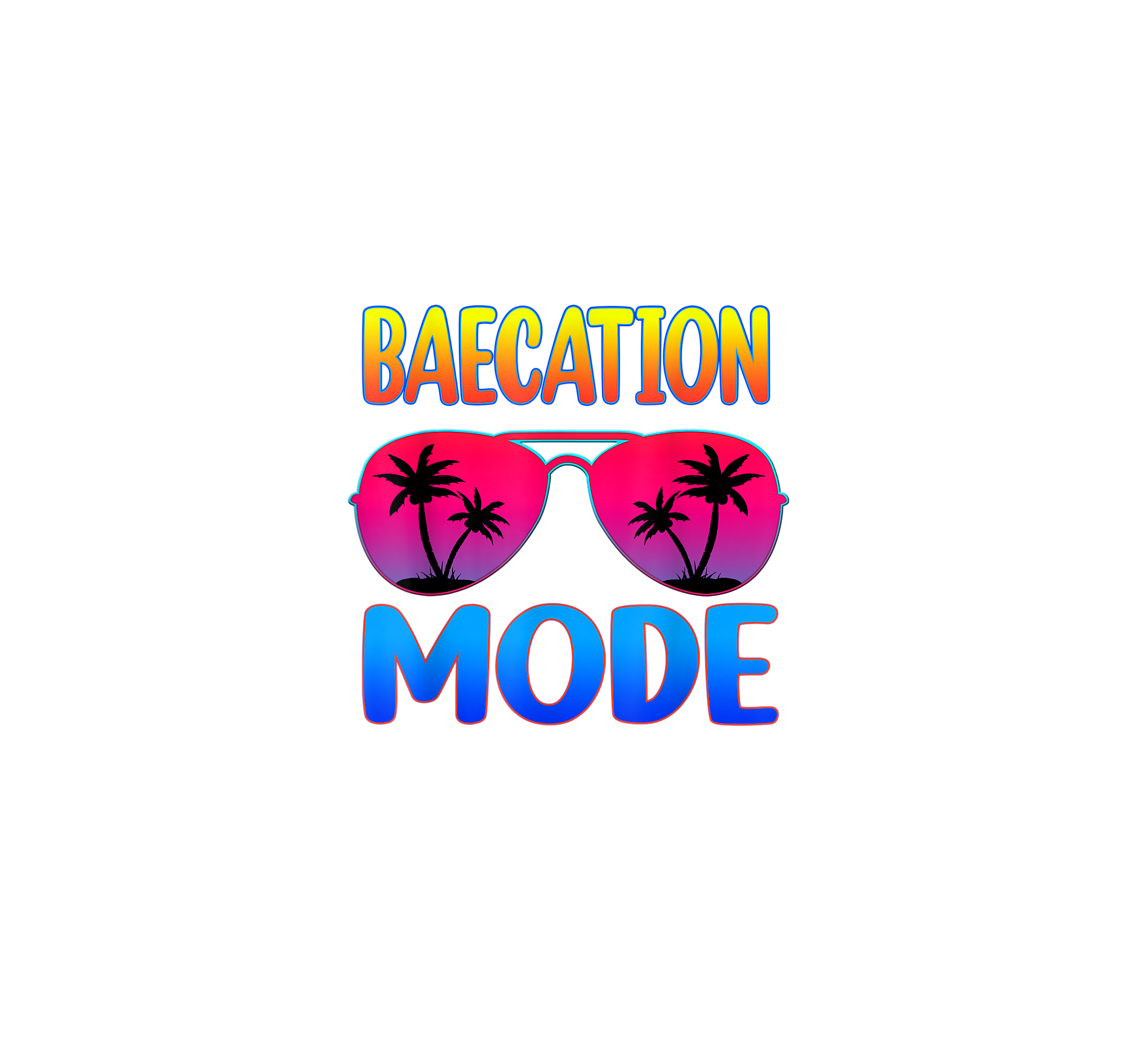Tropical Baecation Mode DTF Transfer