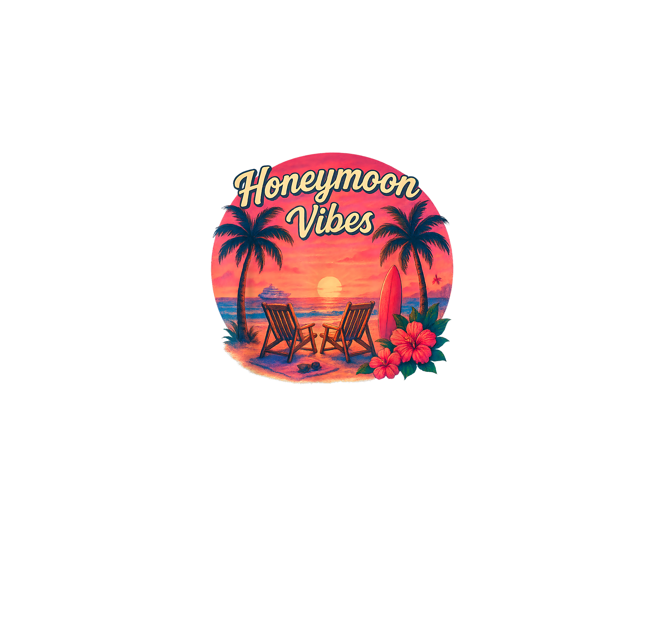Tropical Honeymoon Vibes DTF Transfer
