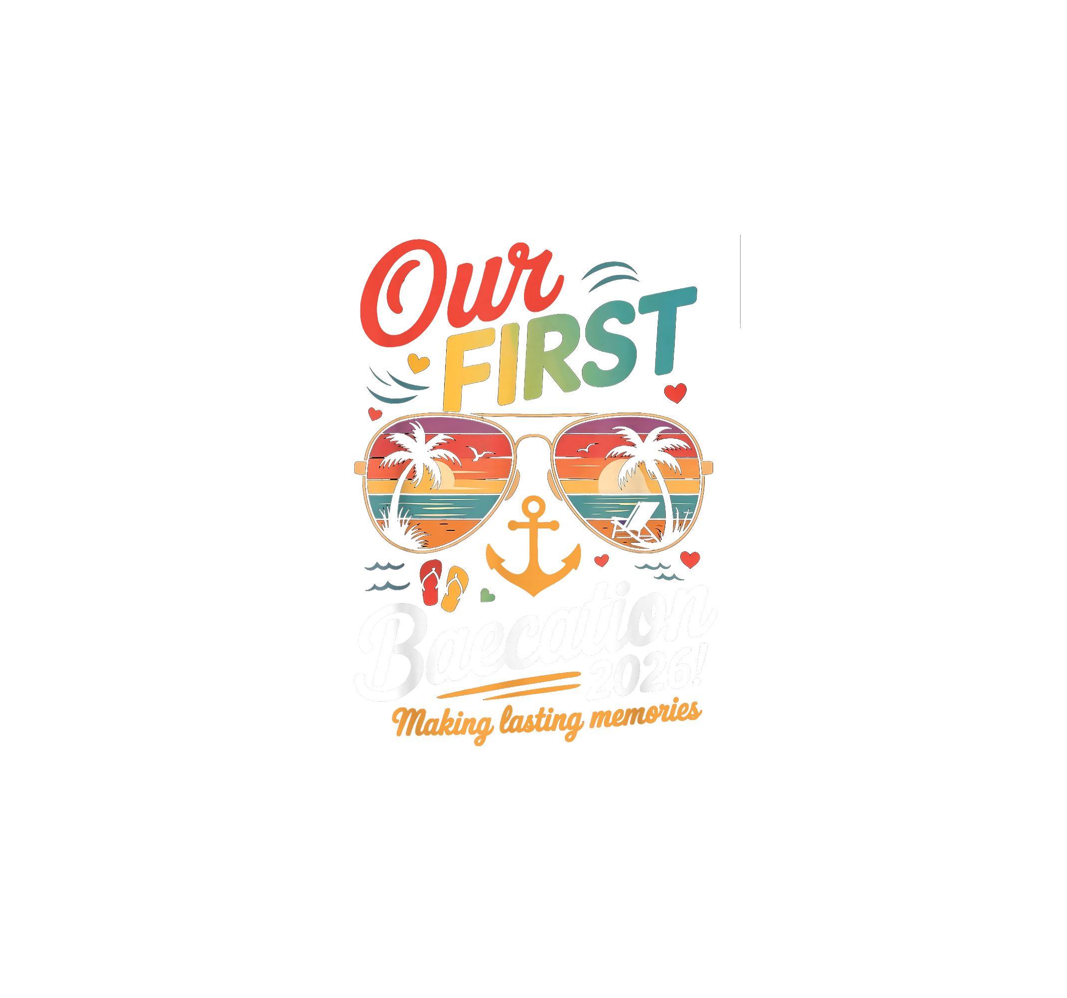 Our First Beach Baecation DTF Transfer