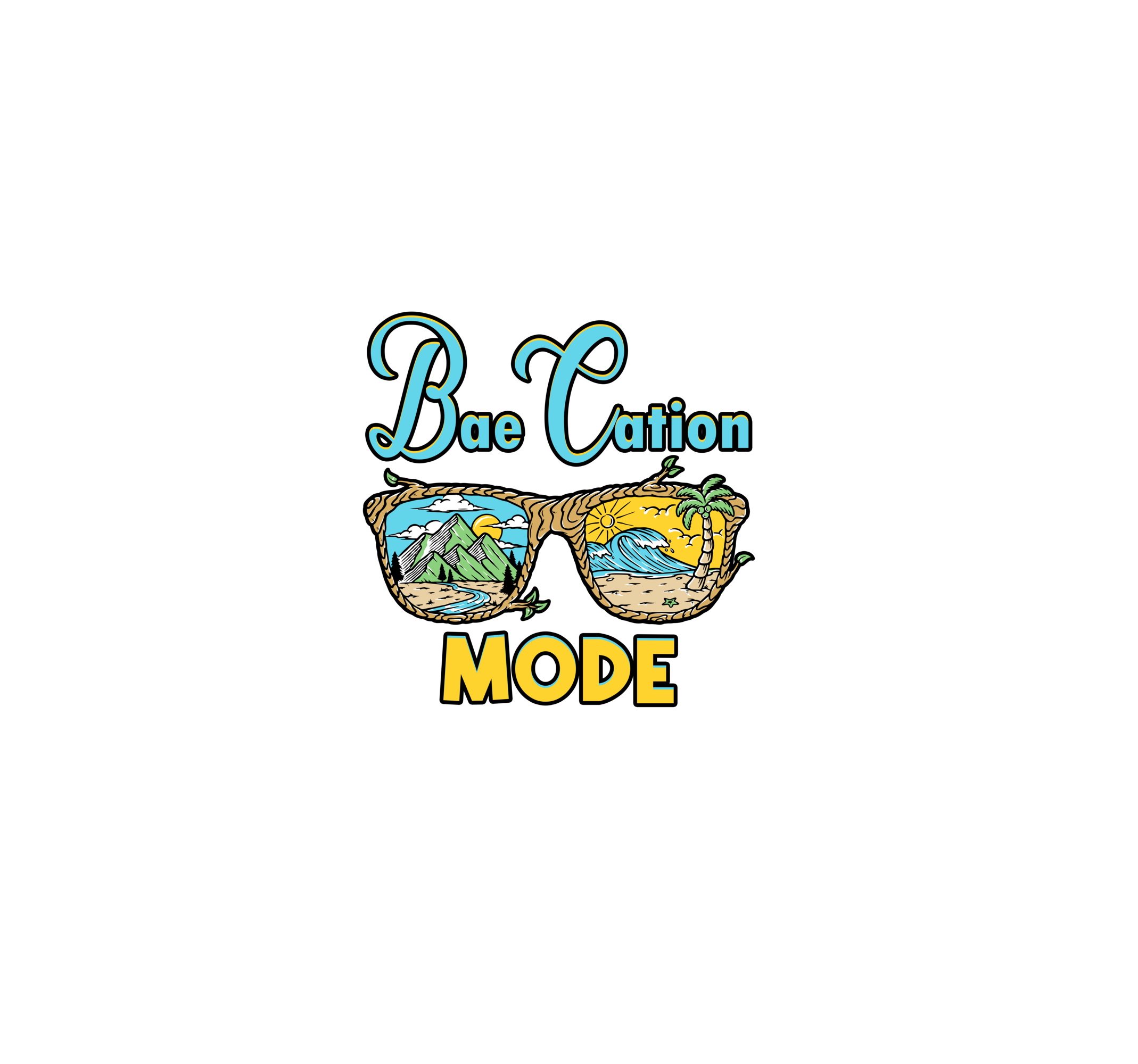 Scenic Baecation Mode DTF Transfer