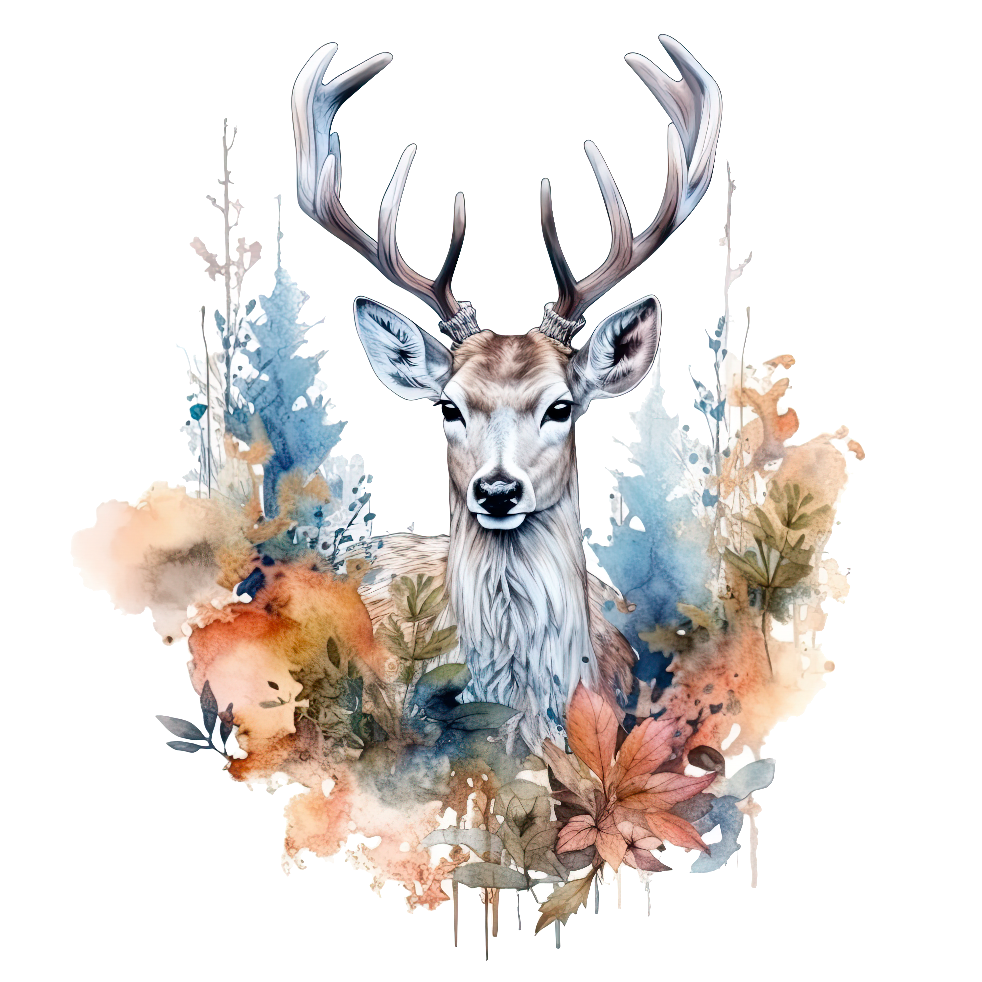 Watercolor Autumn Deer DTF Transfer
