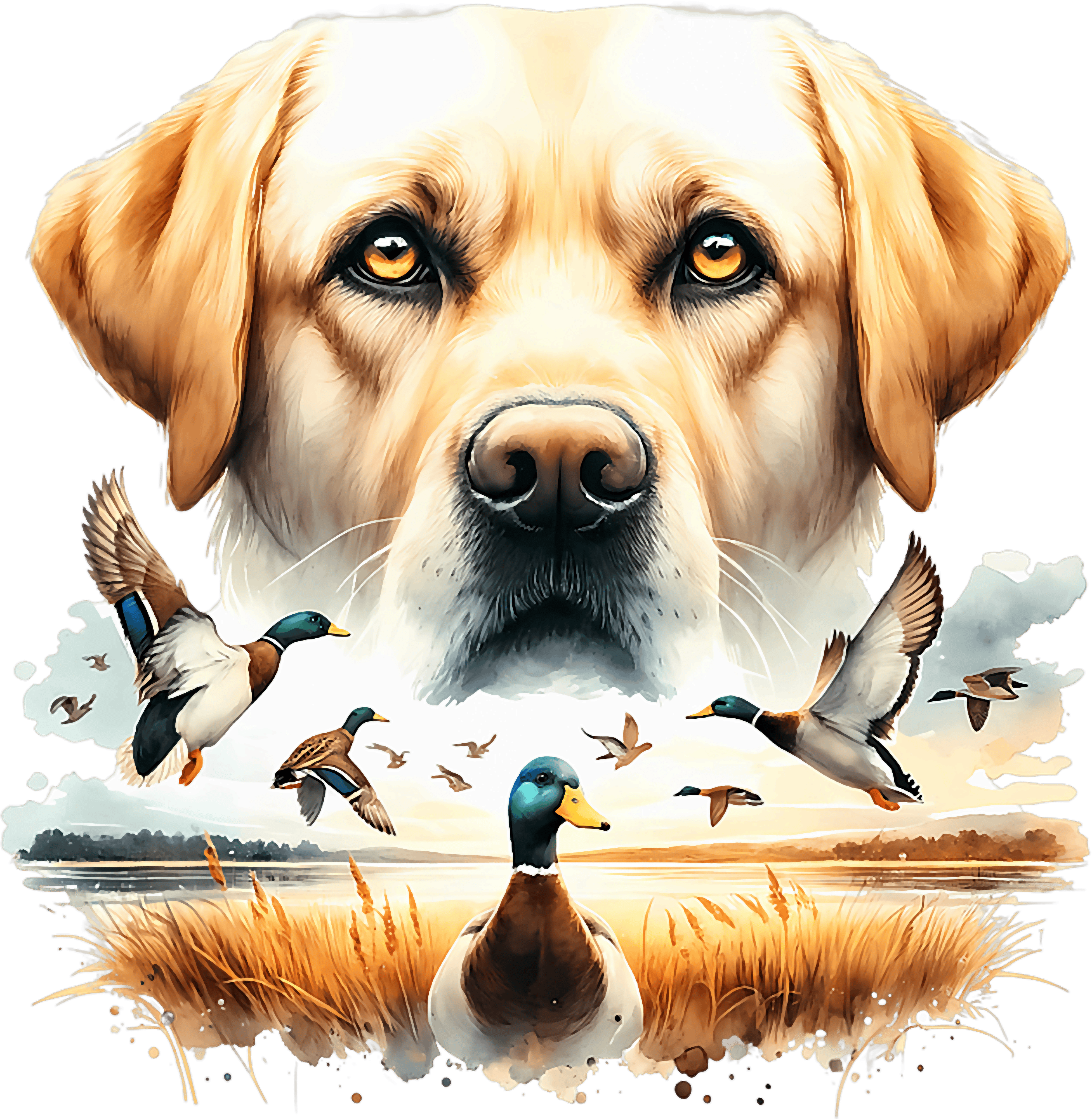 Labrador Retriever Duck Hunting DTF Transfer