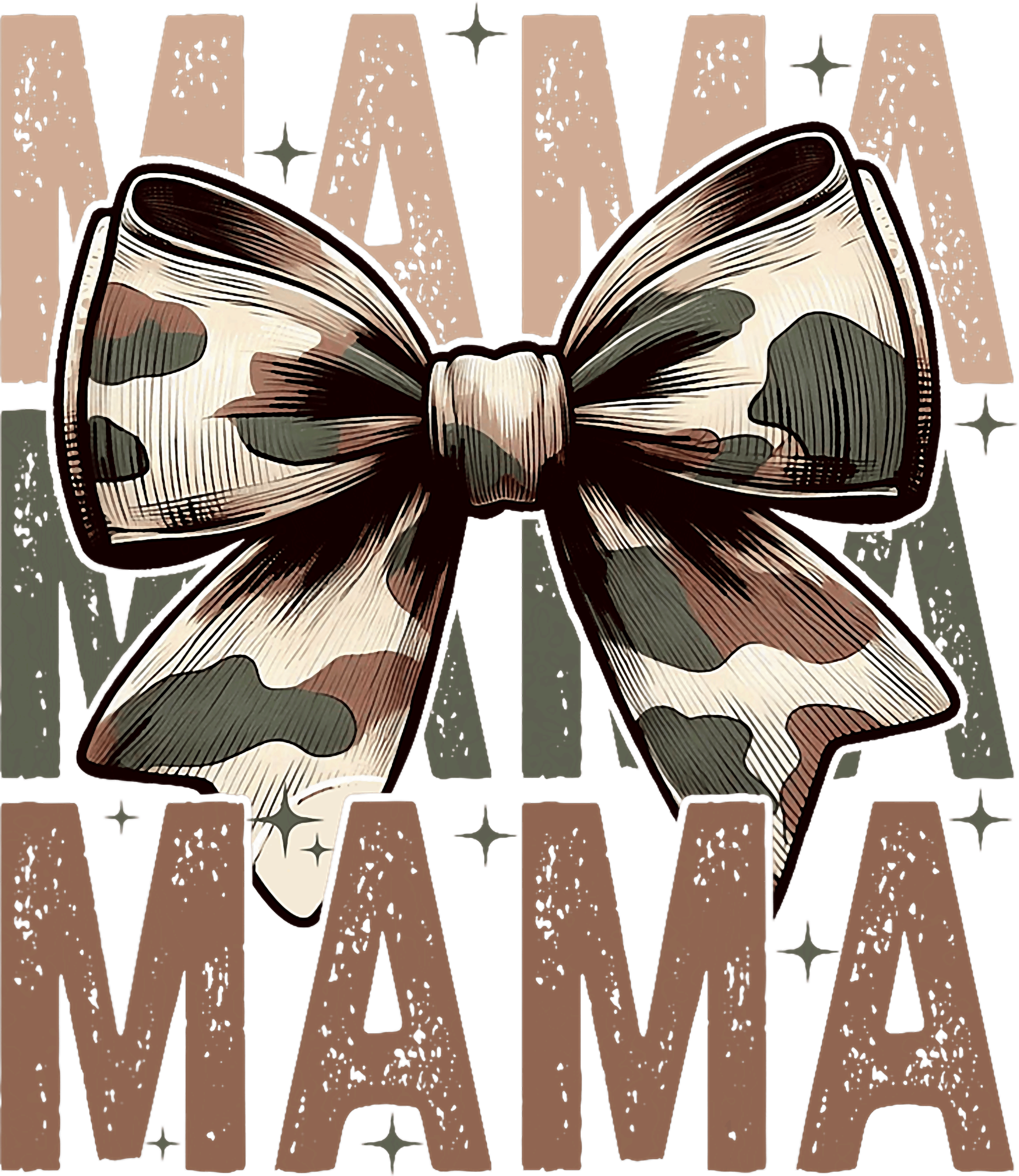 Mama Camo Bow Hunting DTF Transfer