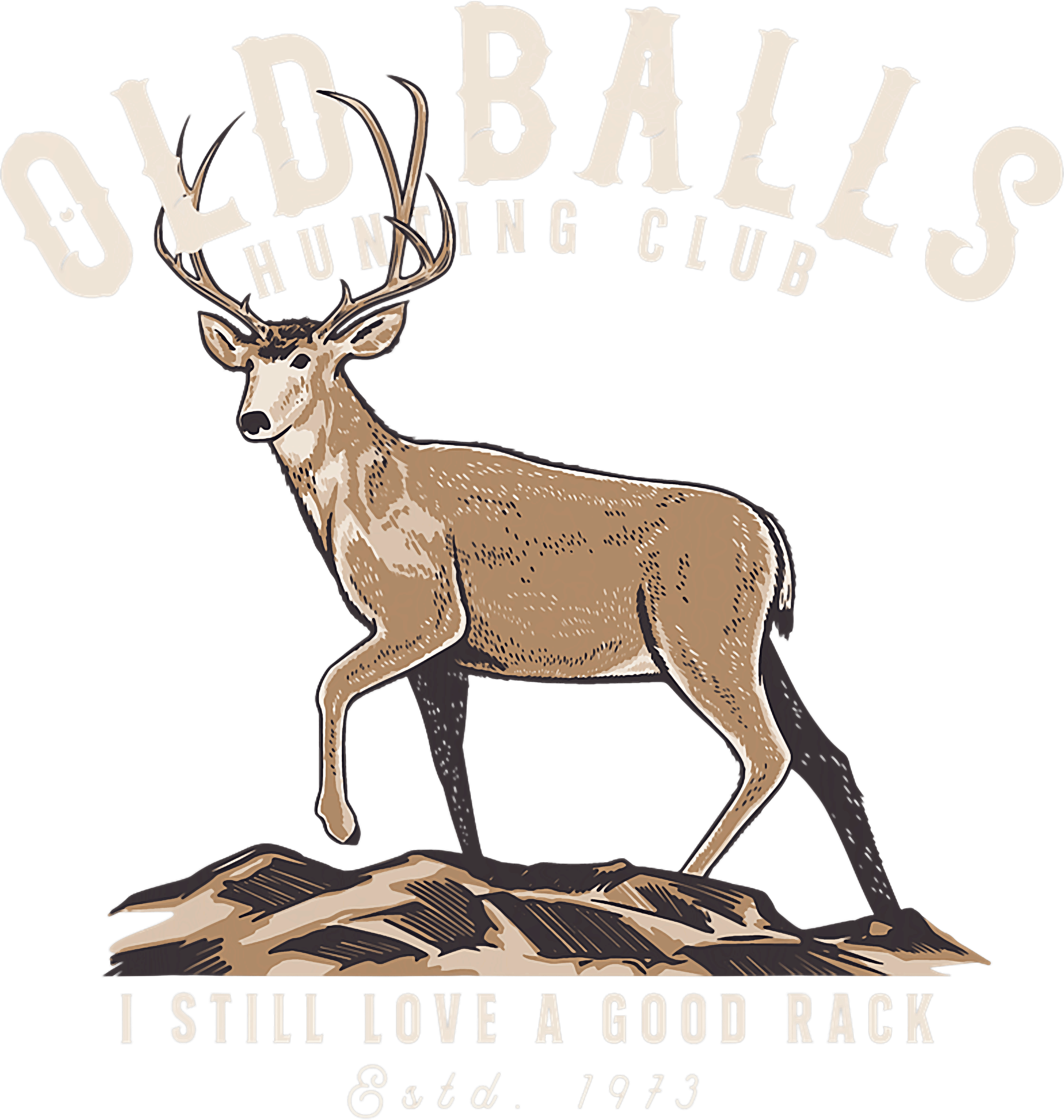 Old Balls Hunting Club DTF Transfer