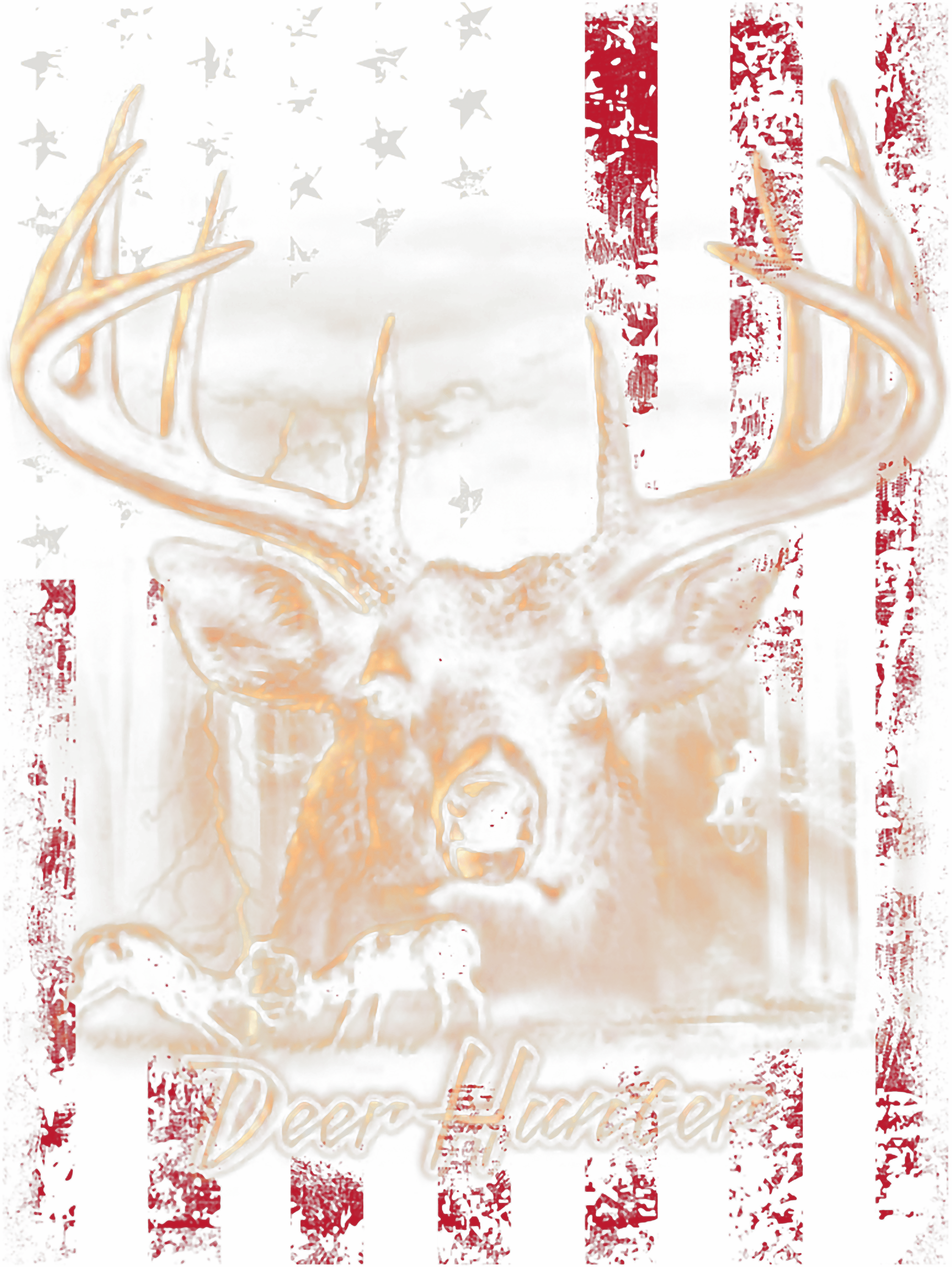 Deer Hunter American Flag Hunting DTF Transfer
