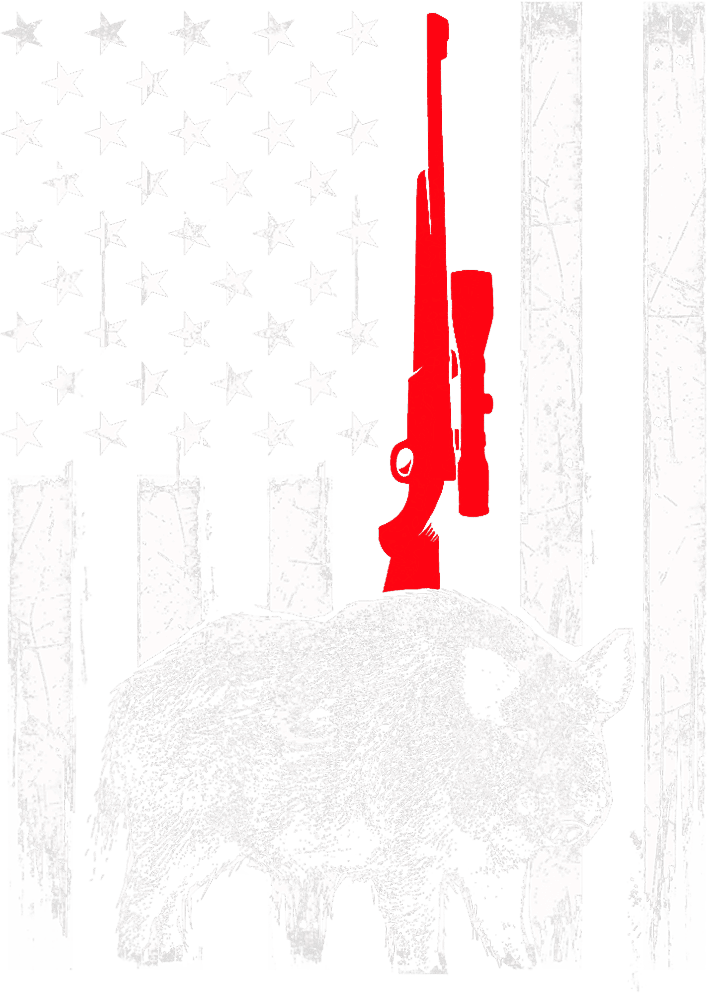 Wild Boar Hunting American Flag Hunter DTF Transfer