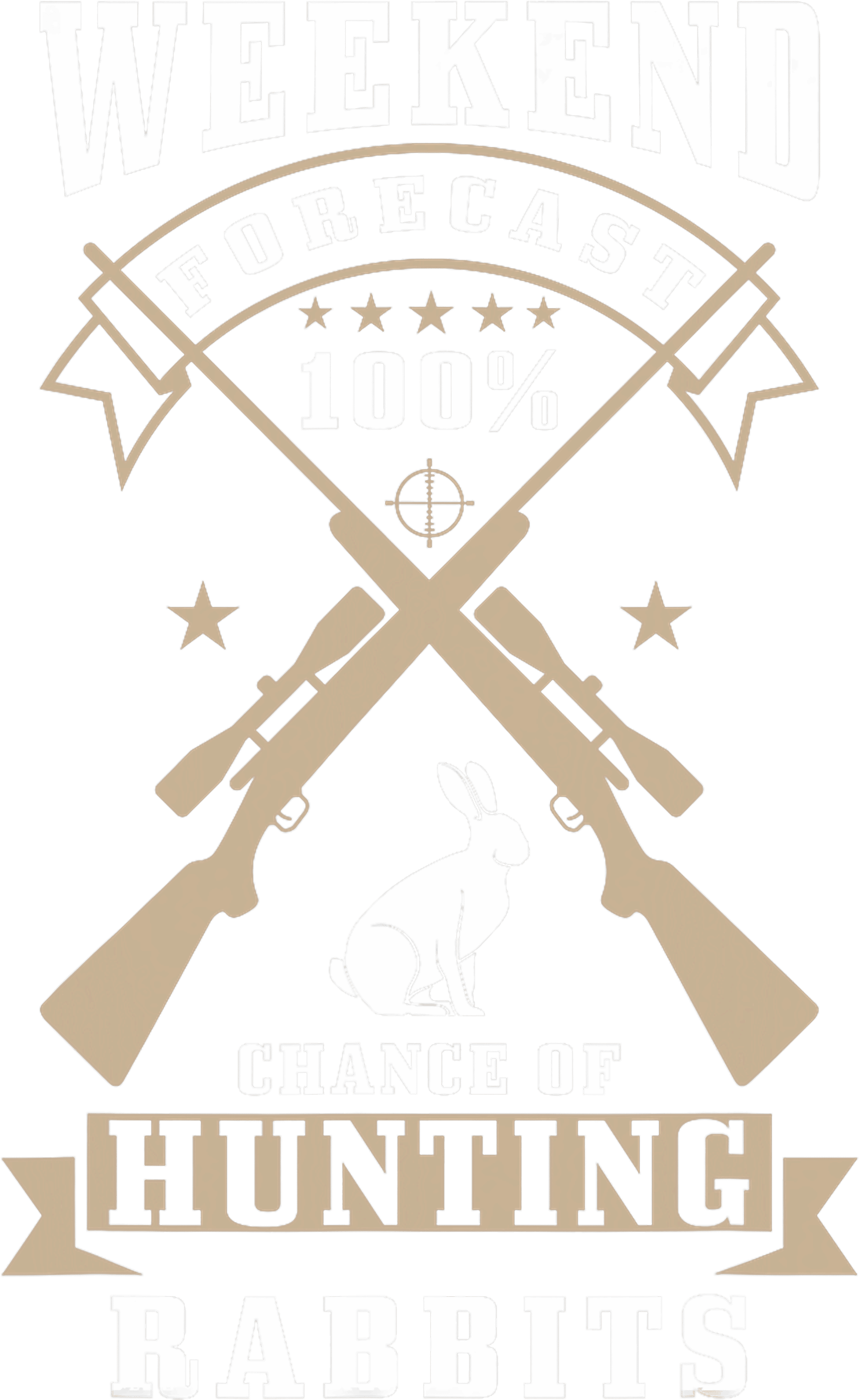 Weekend Forecast Hunting Rabbits DTF Transfer