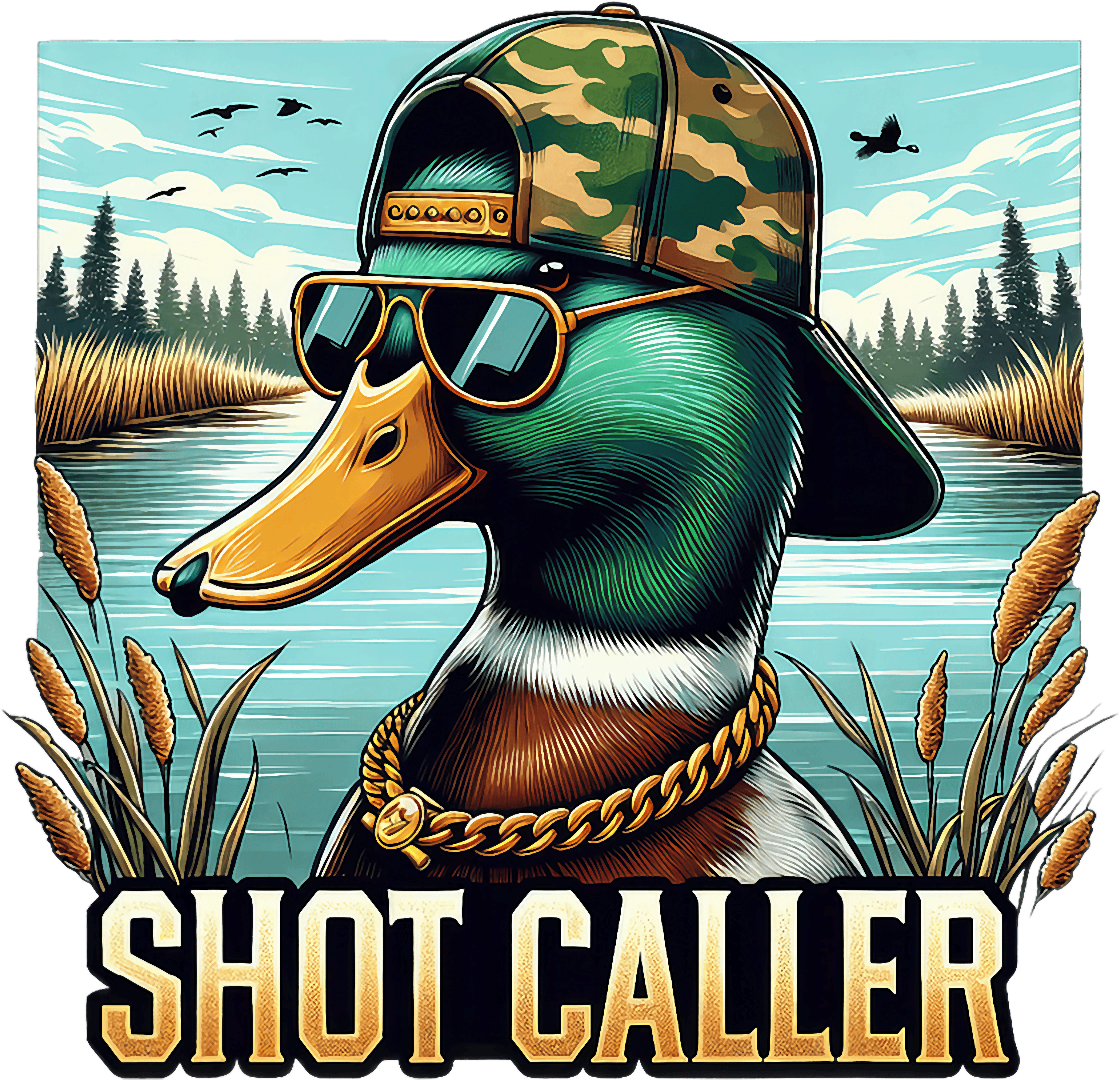 Shot Caller Mallard Duck Hunter DTF Transfer