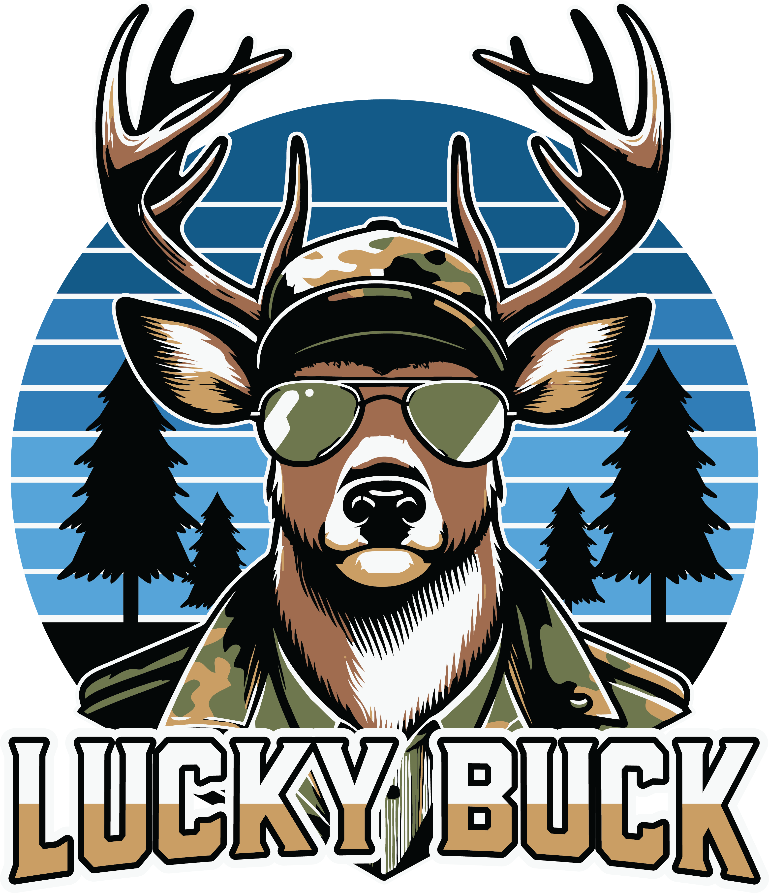 Lucky Buck Hunter DTF Transfer