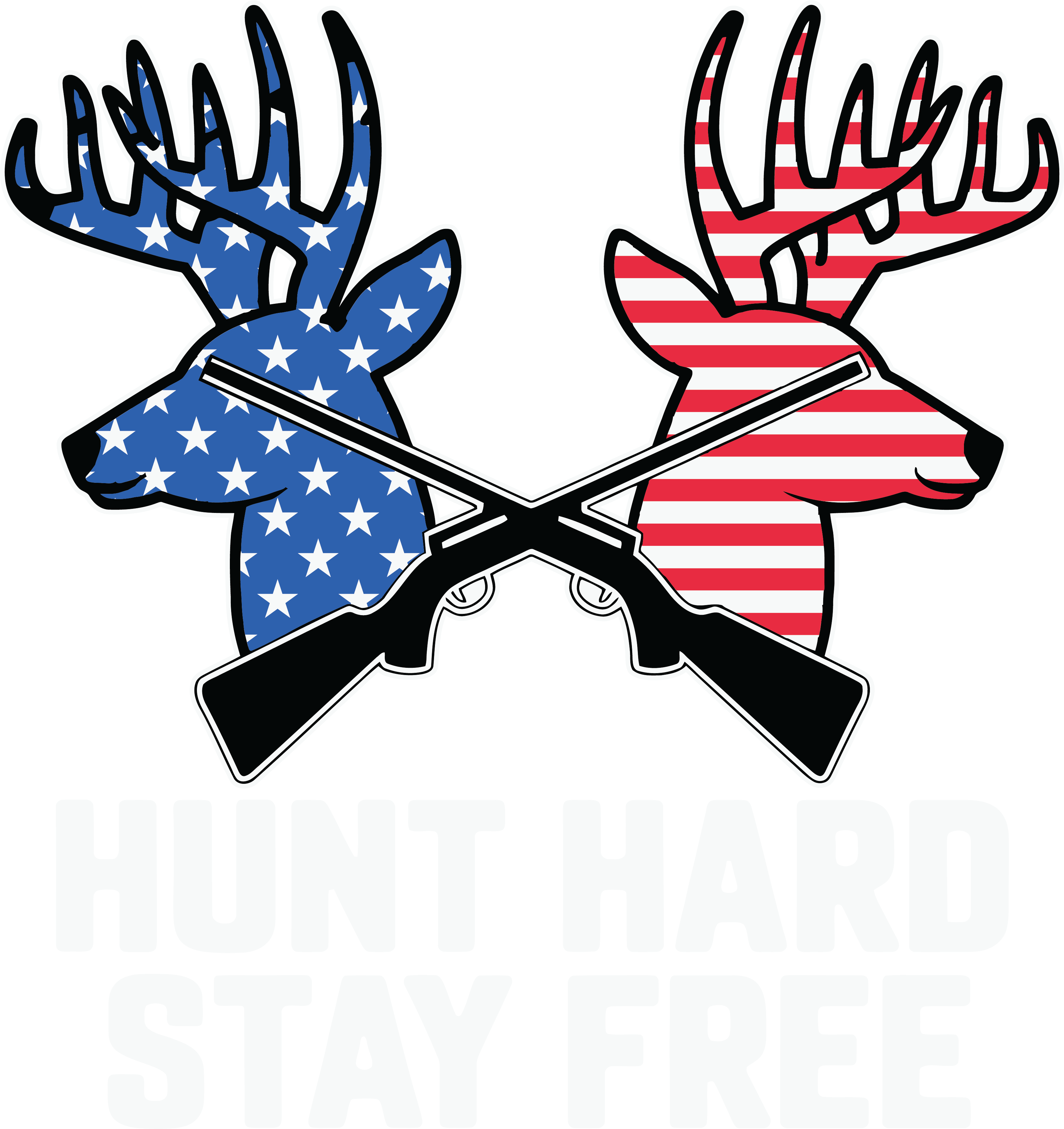 Patriotic Deer Hunting DTF Transfer
