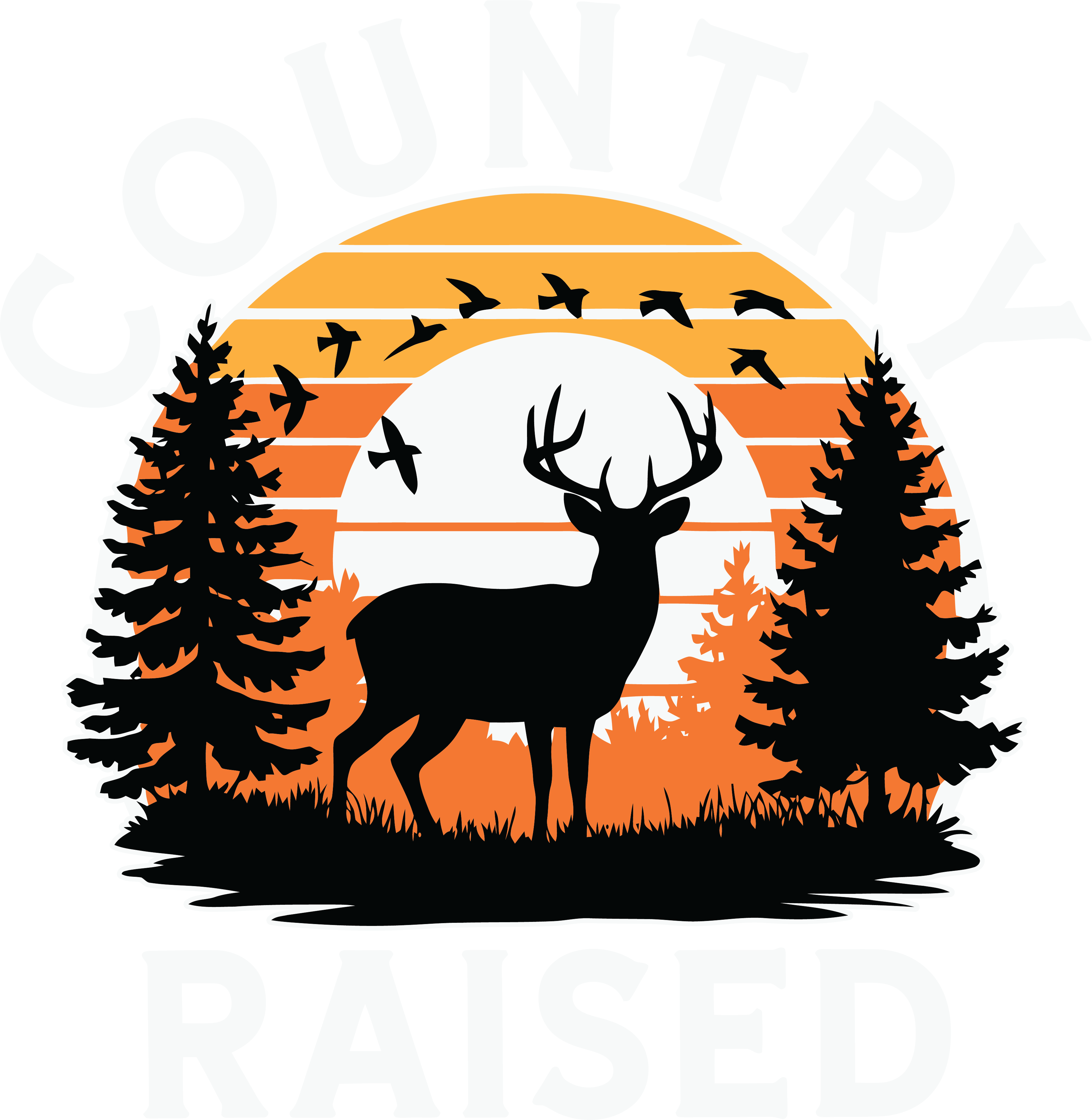 Country Deer Hunting DTF Transfer