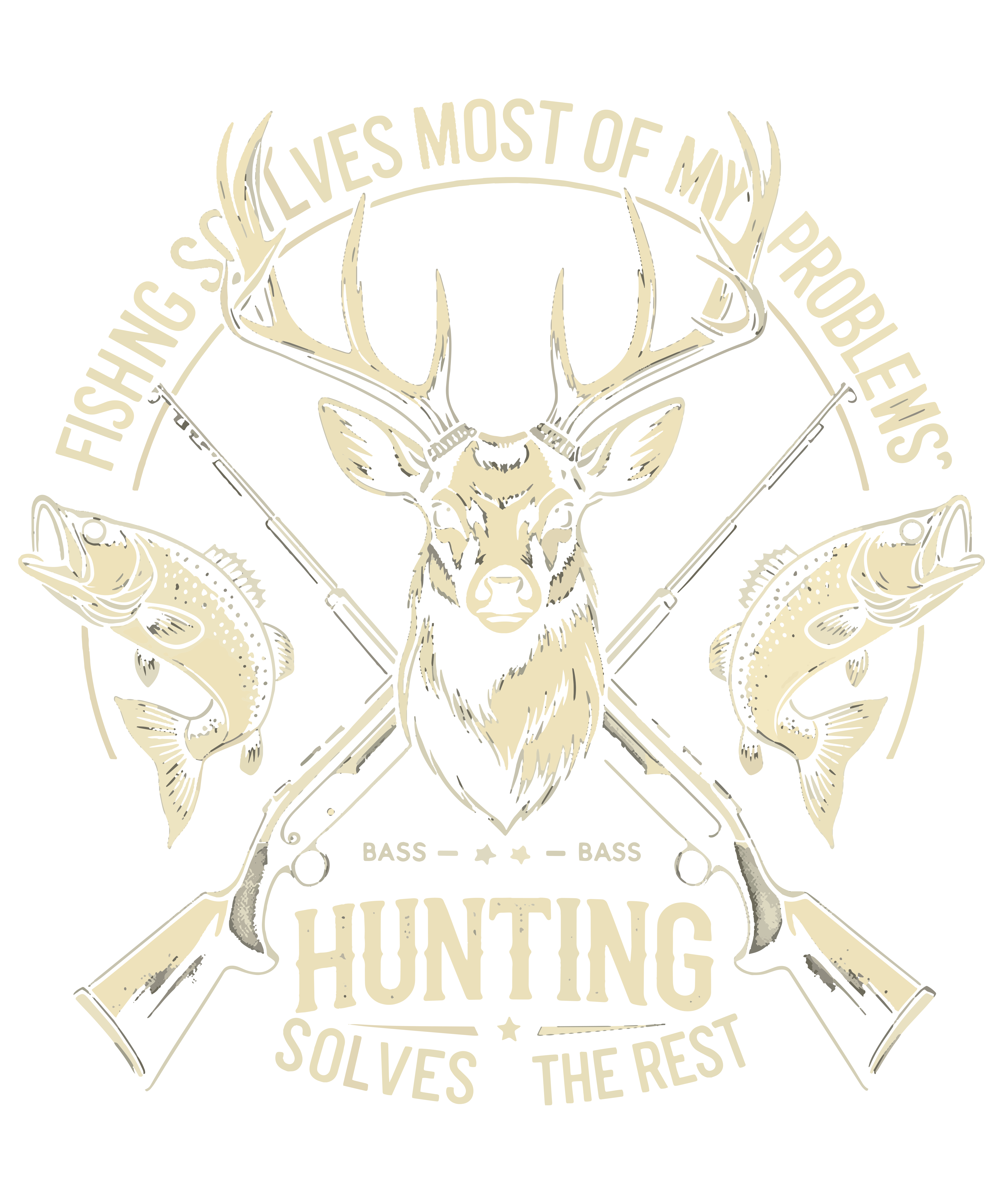 Fishing And Hunting Life DTF Transfer
