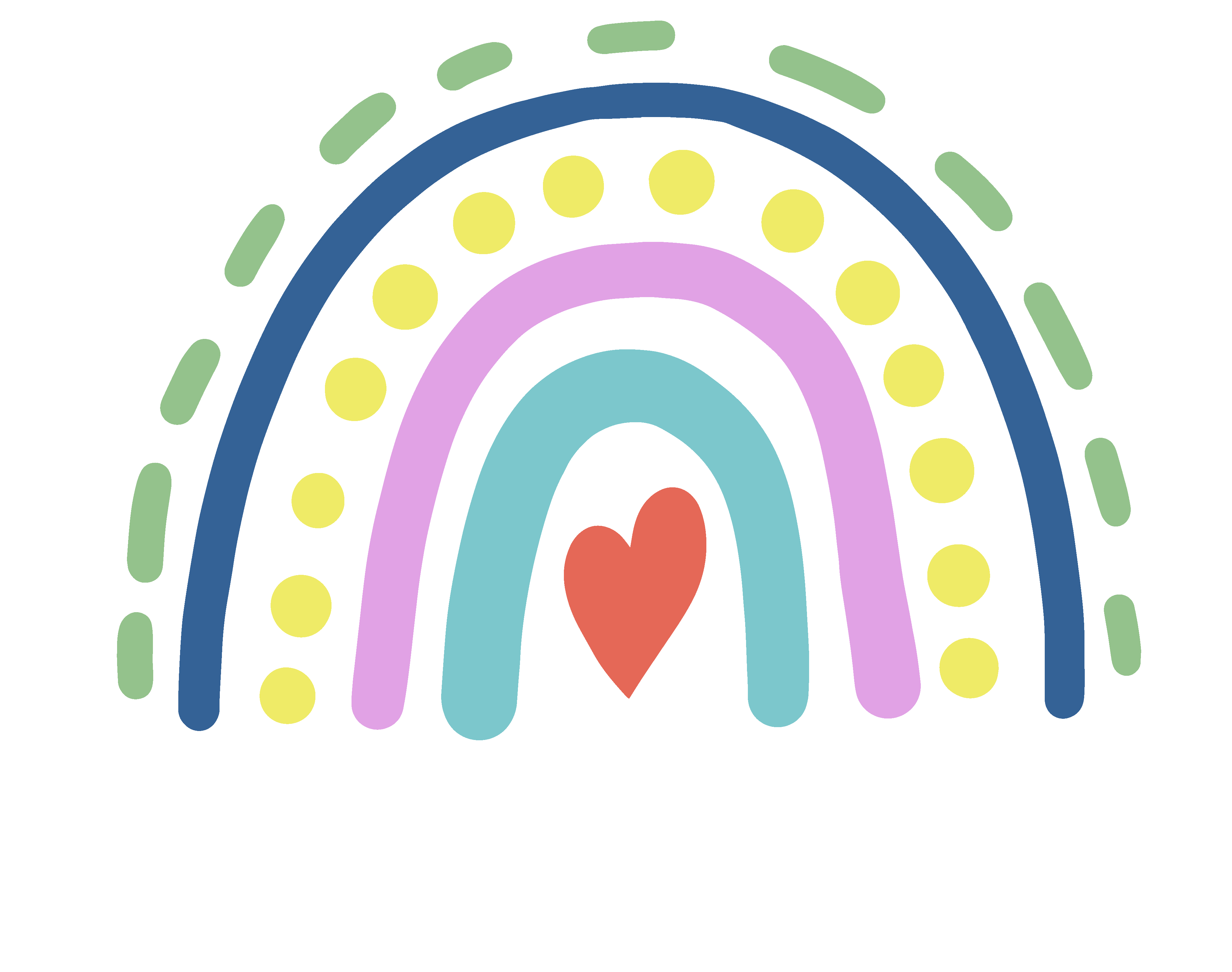 ICU Nurse Rainbow Heart DTF Transfer