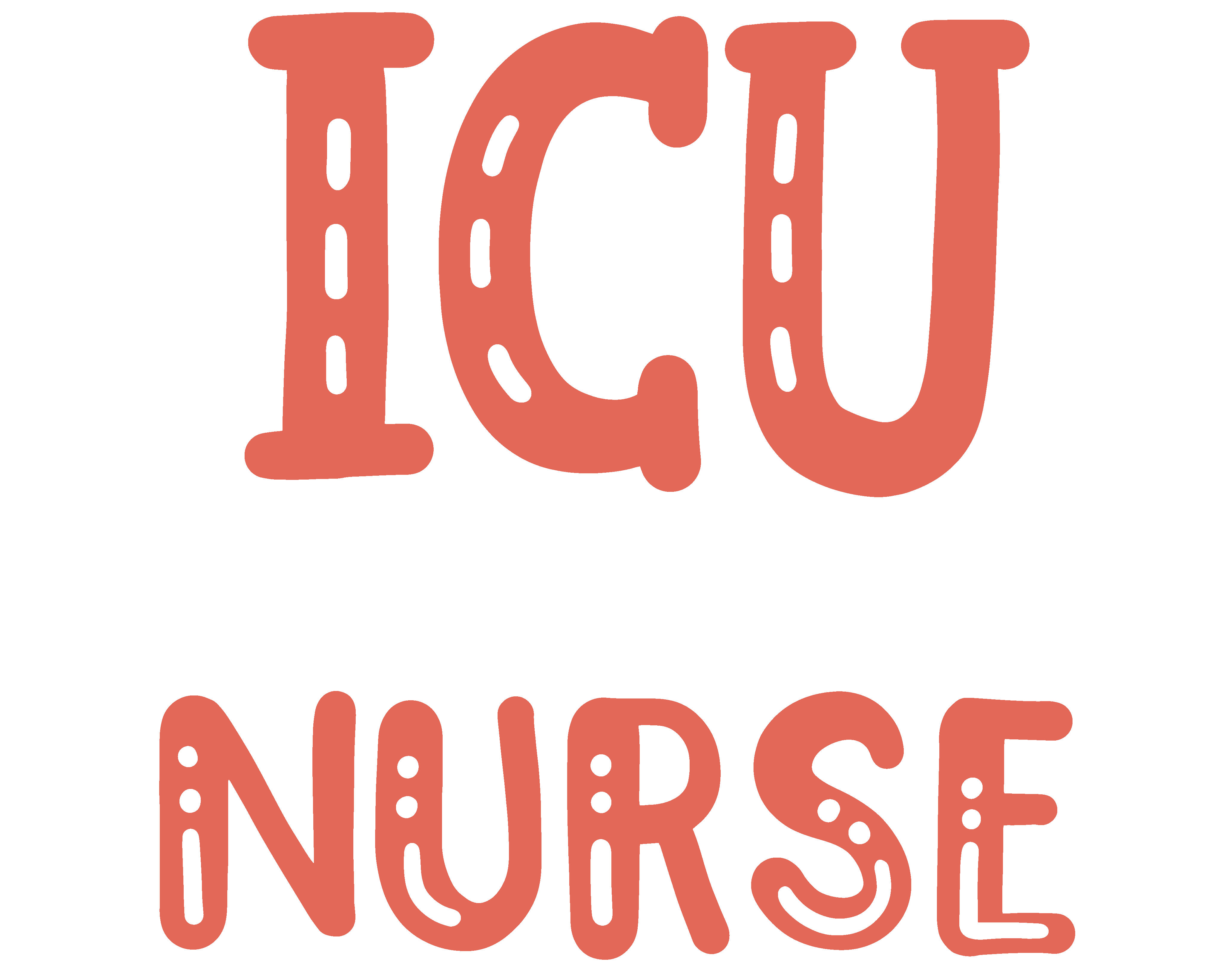 ICU Nurse Heartbeat Heartline DTF Transfer