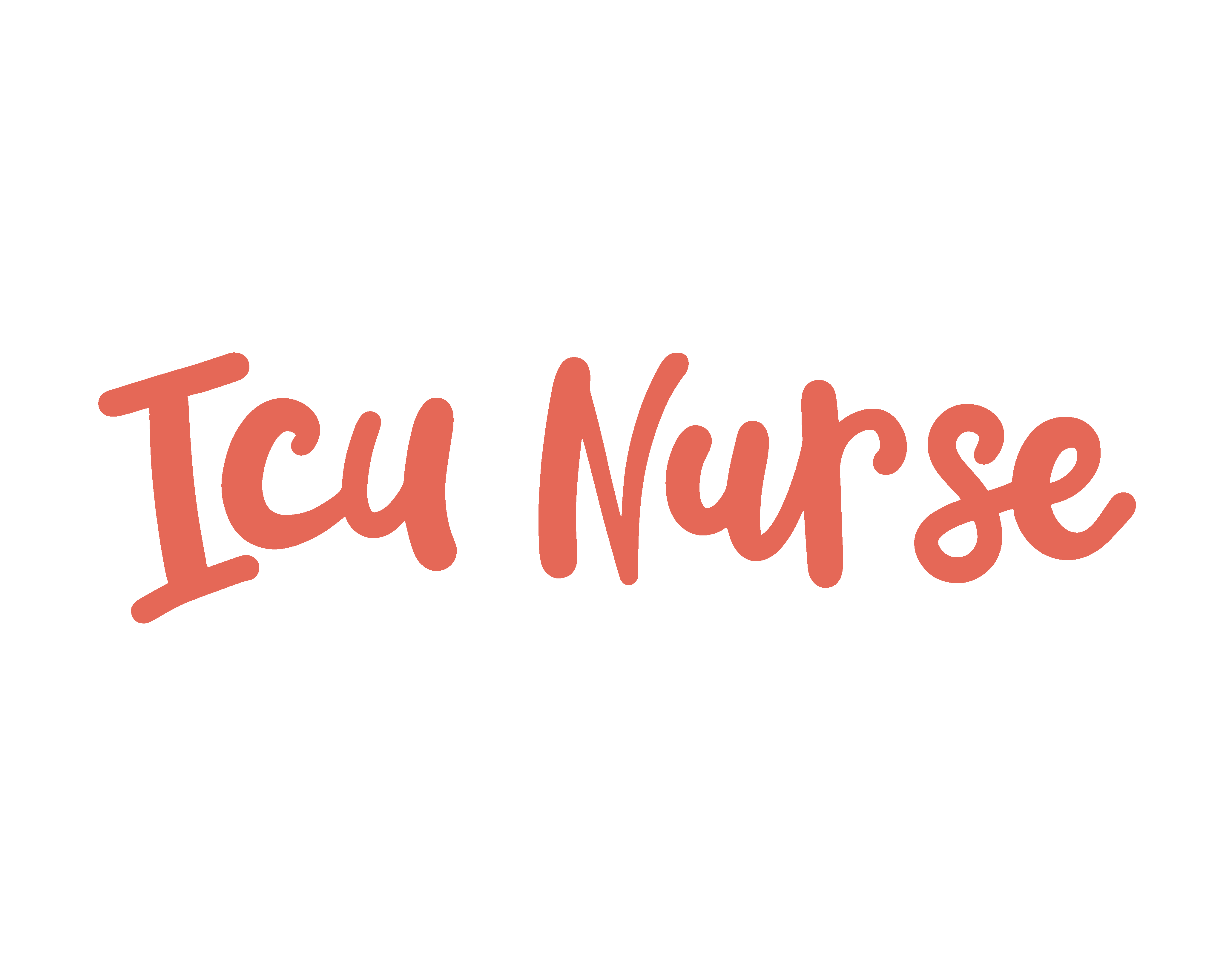 ICU Nurse Repeating Typography DTF Transfer