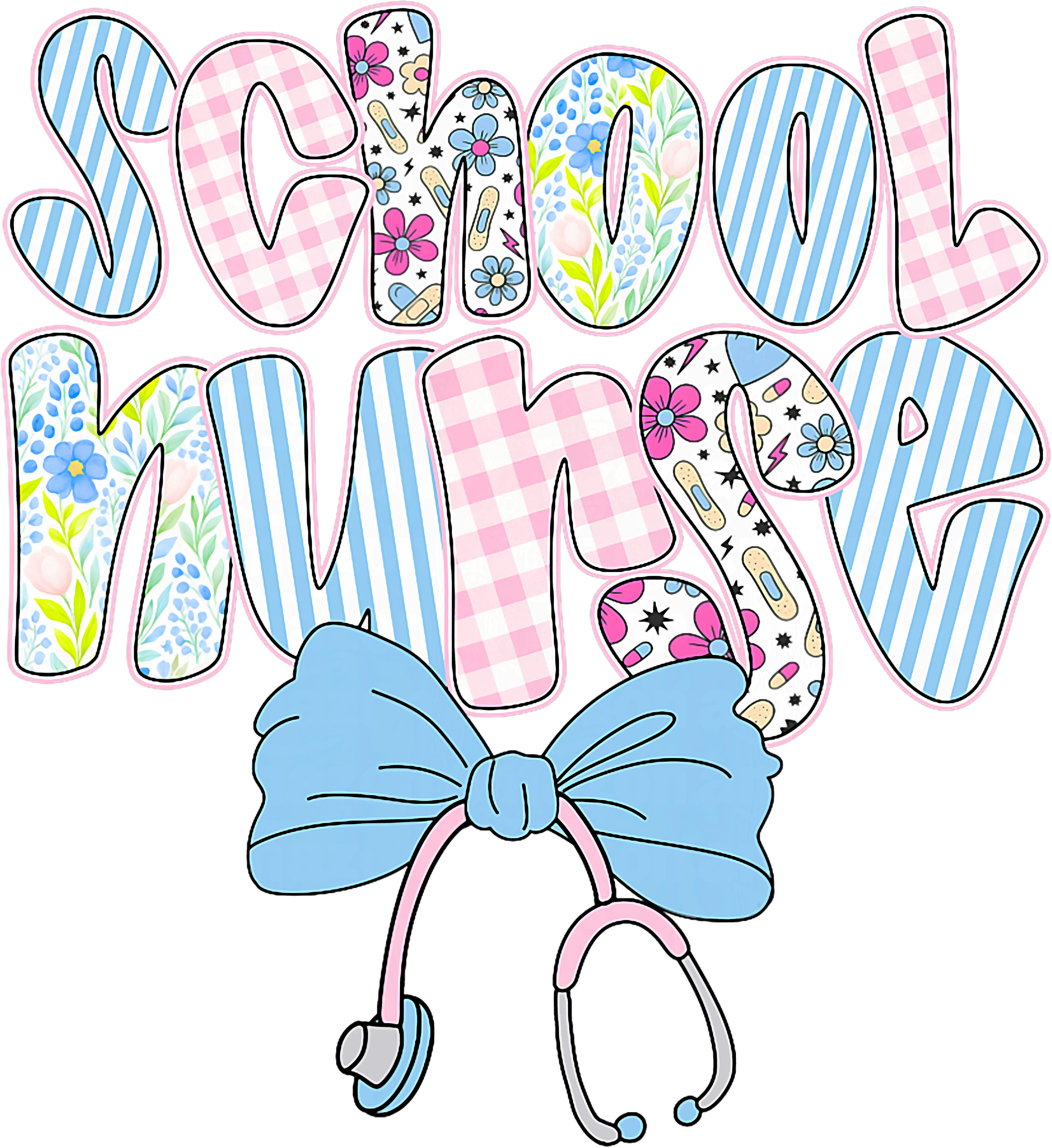 School Nurse Life DTF Transfer
