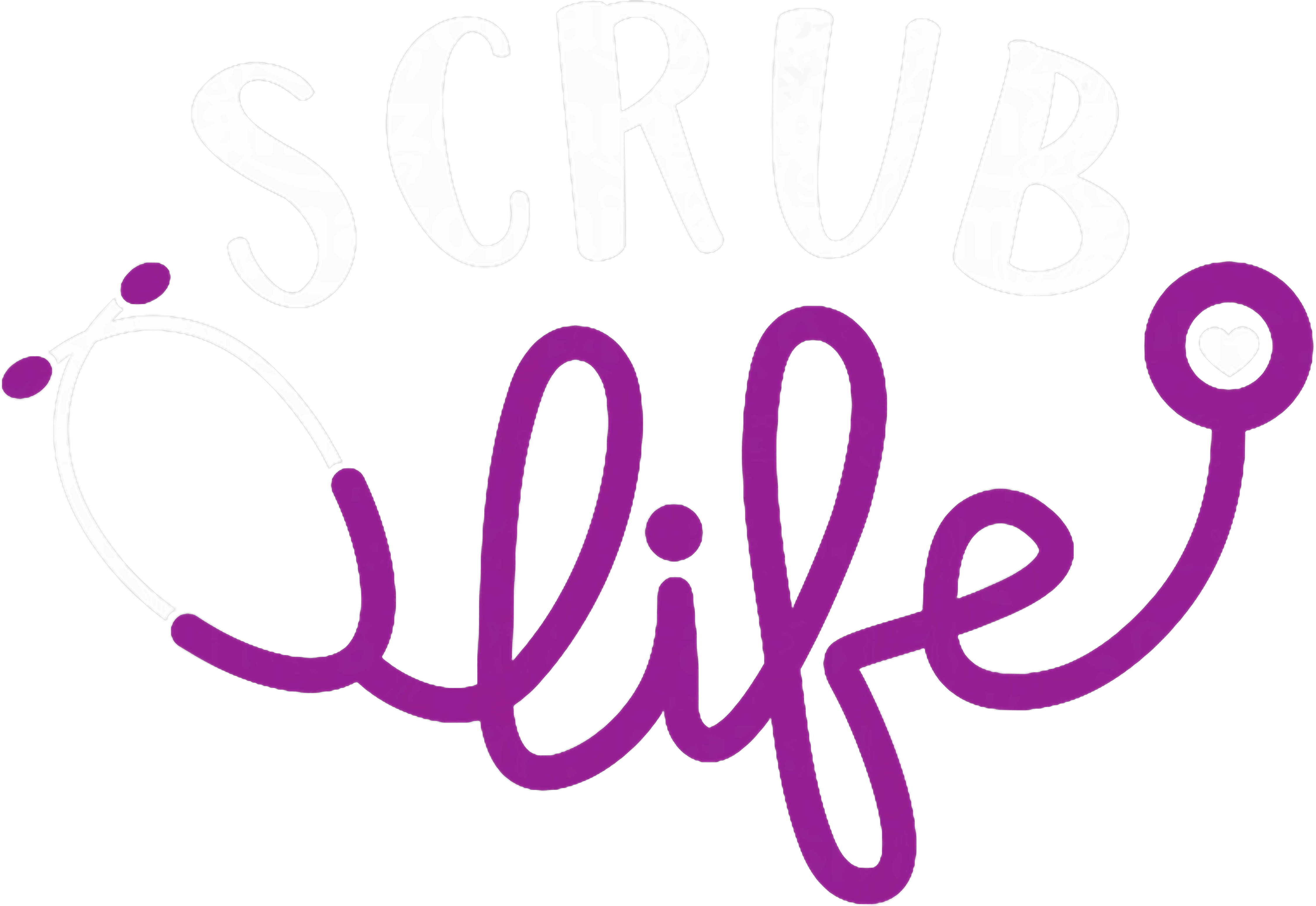 Purple Scrub Life DTF Transfer