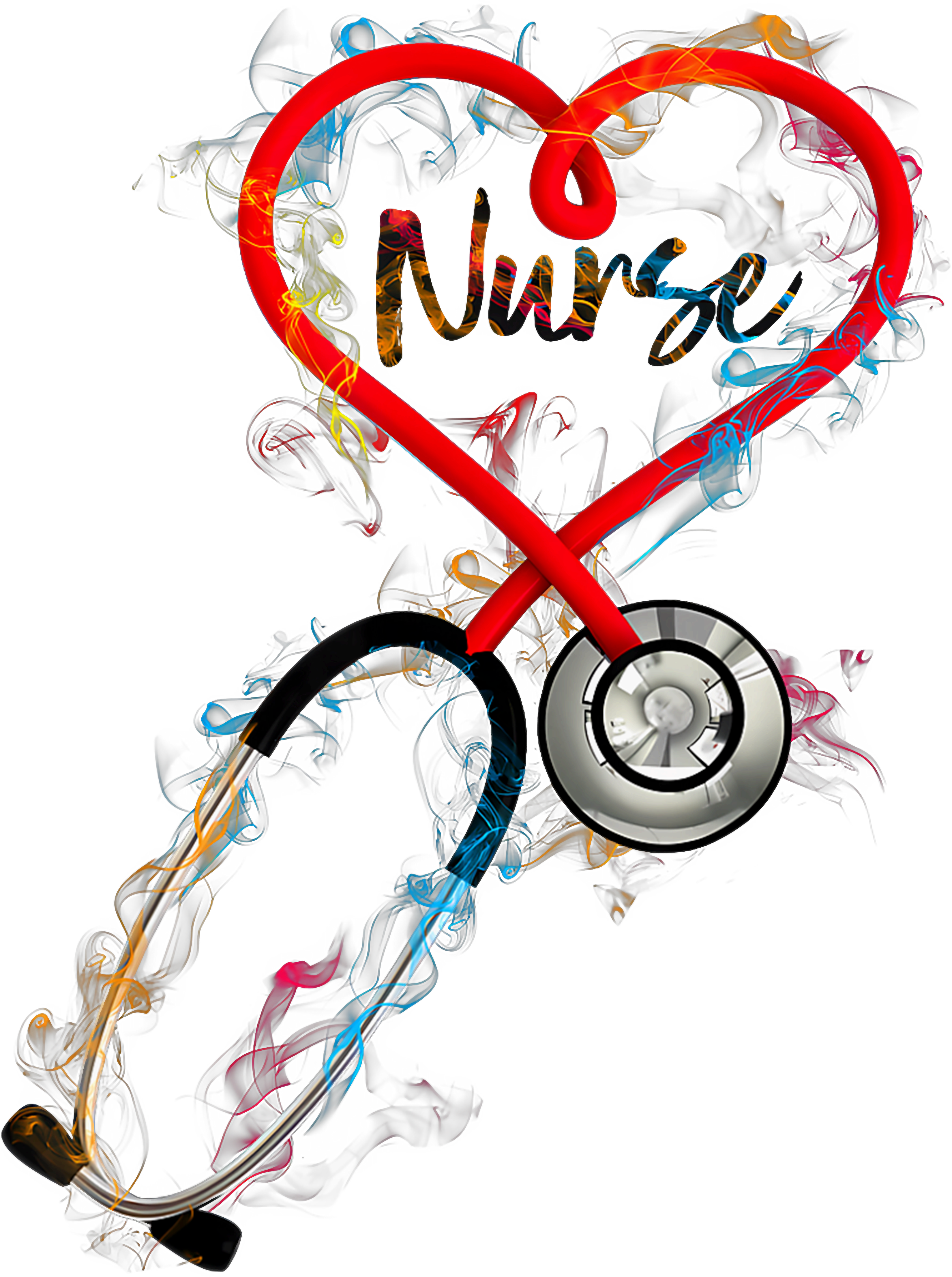 Nurse Heart Stethoscope DTF Transfer