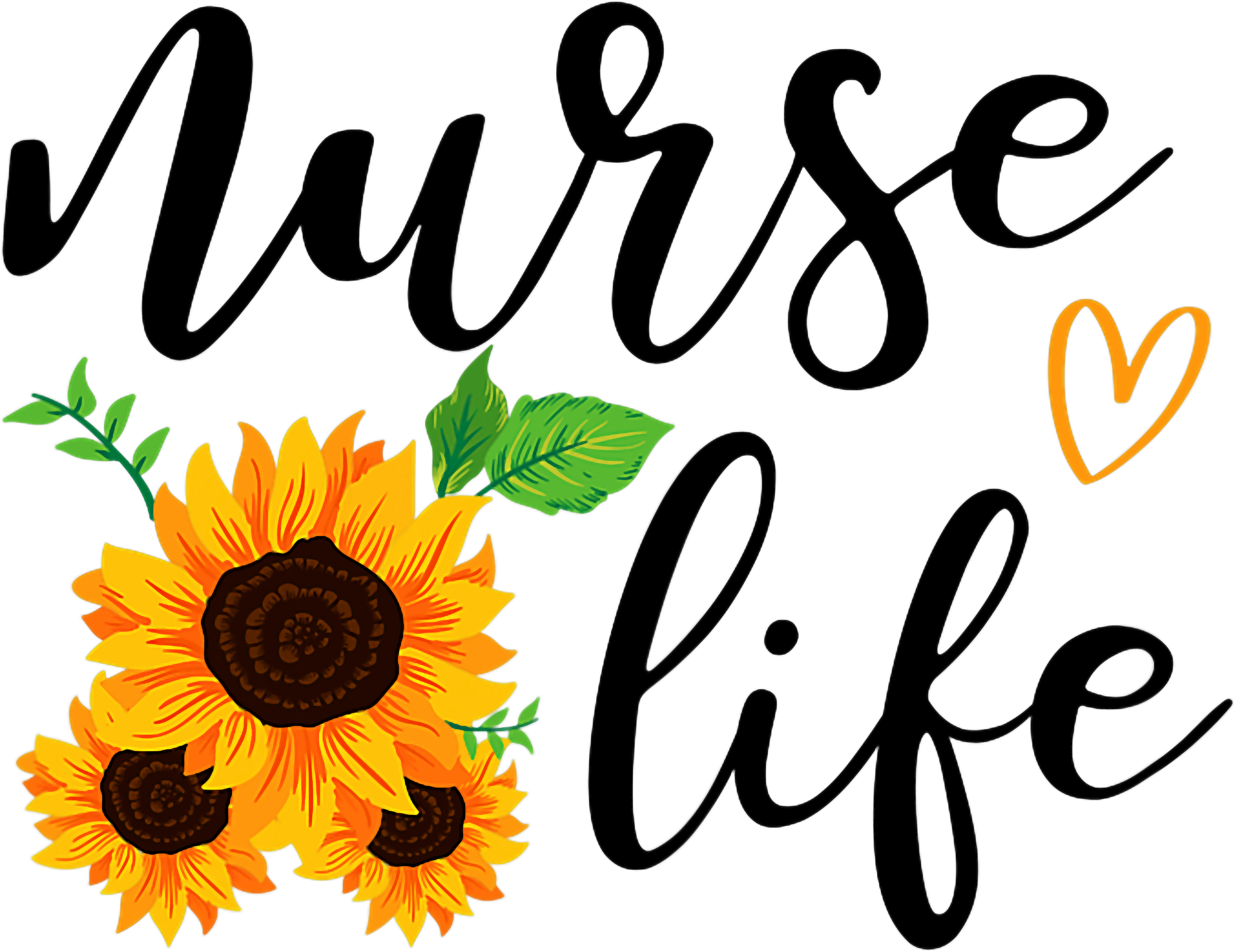 Sunflower Nurse Life DTF Transfer