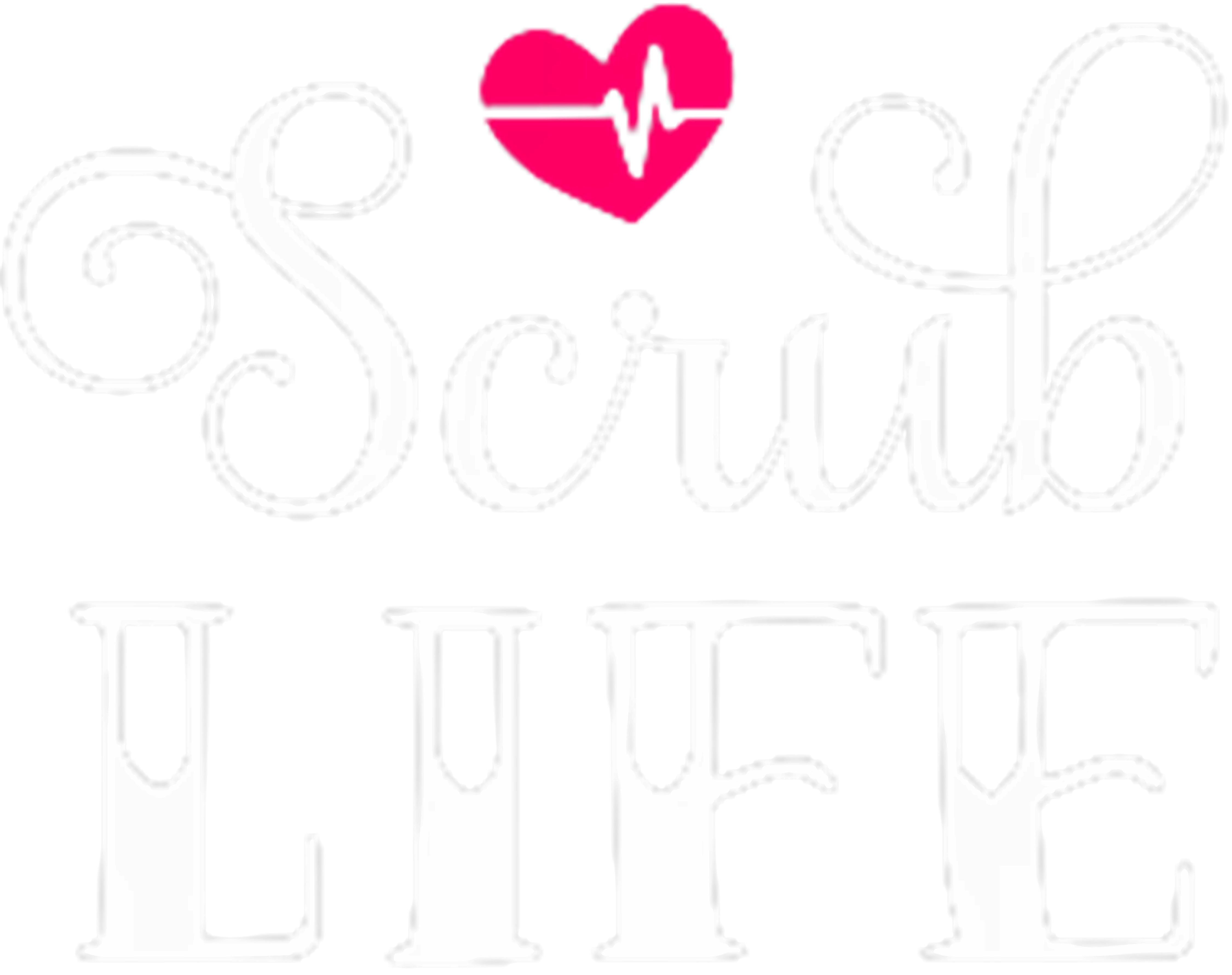 Heartbeat Scrub Life DTF Transfer